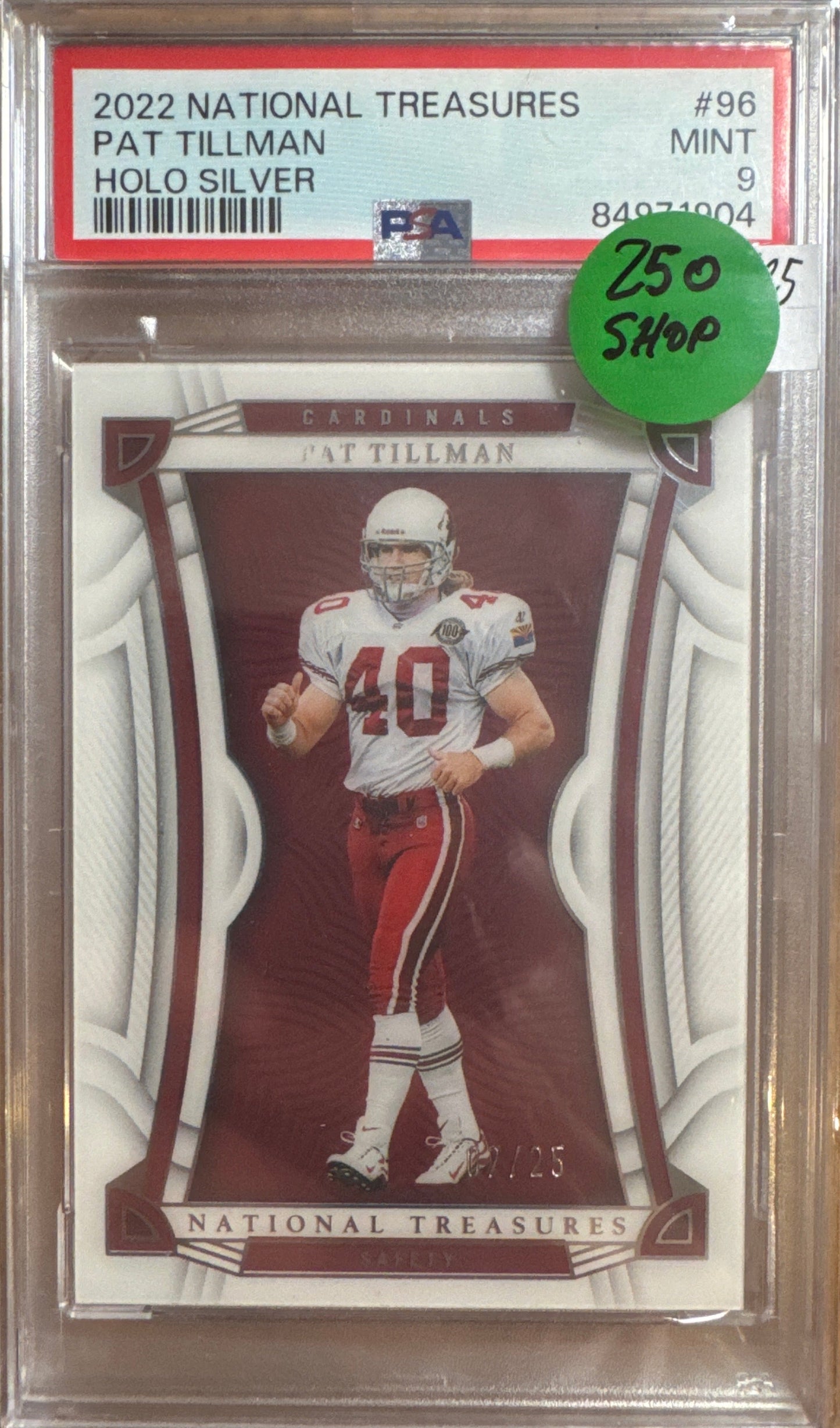 PSA: Football Cards - MINT 9 - 2022 National Treasures Pat Tillman HOLO