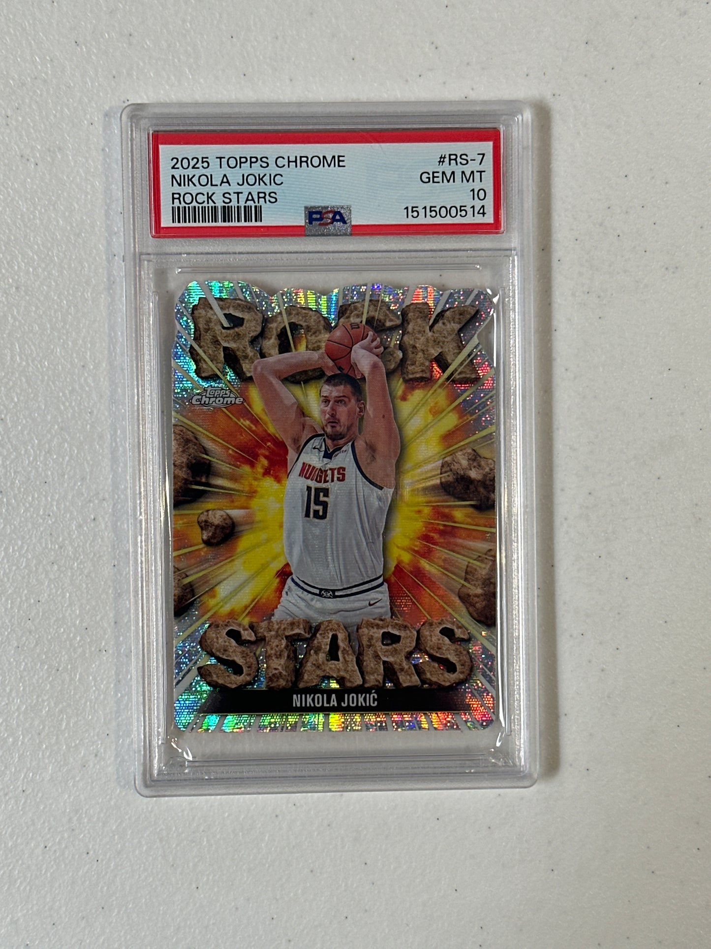 PSA: Basketball Cards- 2025 Topps Chrome Nikola Jokic Rock Stars SSP PSA 10