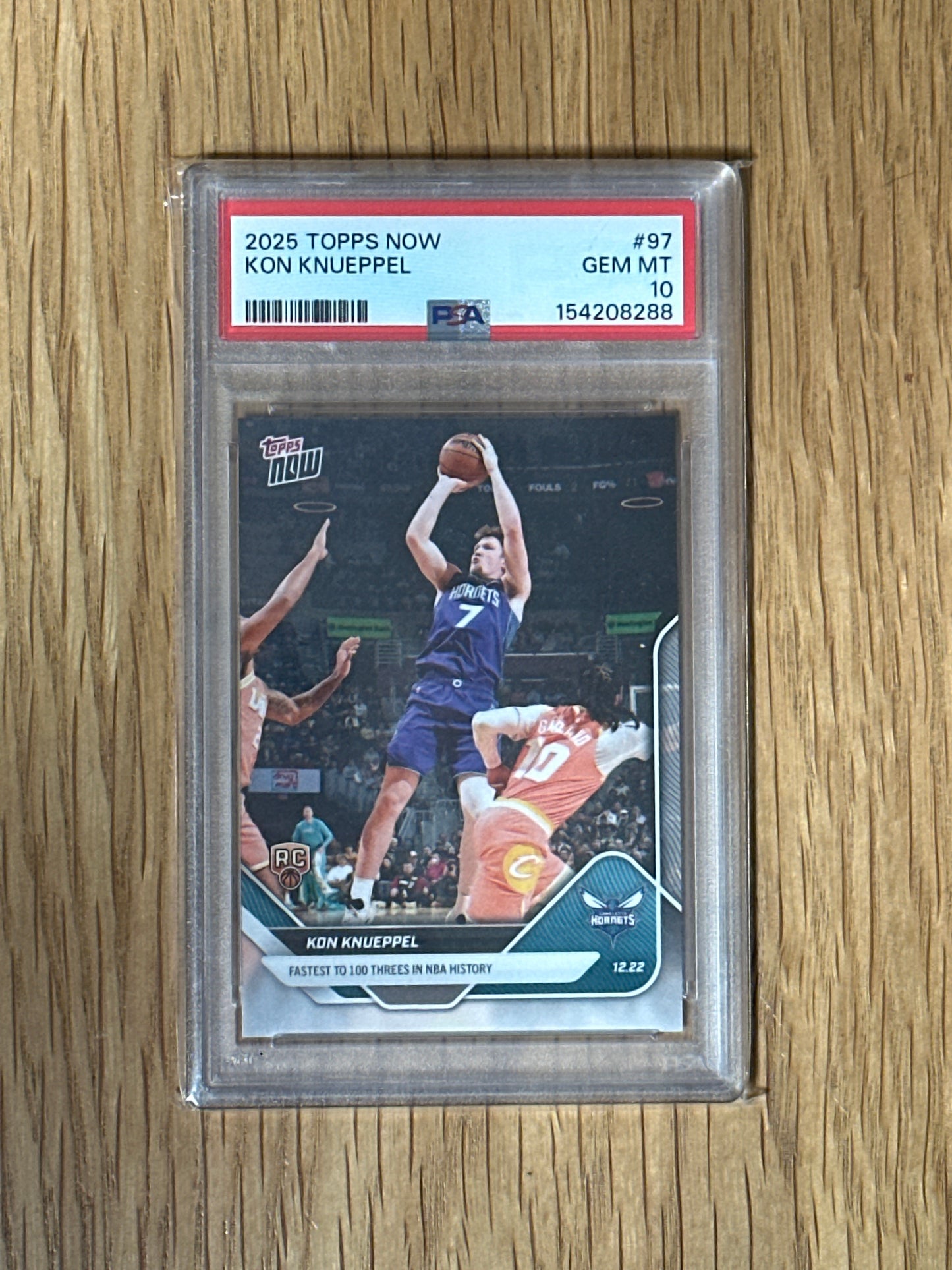 PSA: Basketball Cards- 2025 Topps Now Kon Knueppel PSA 10