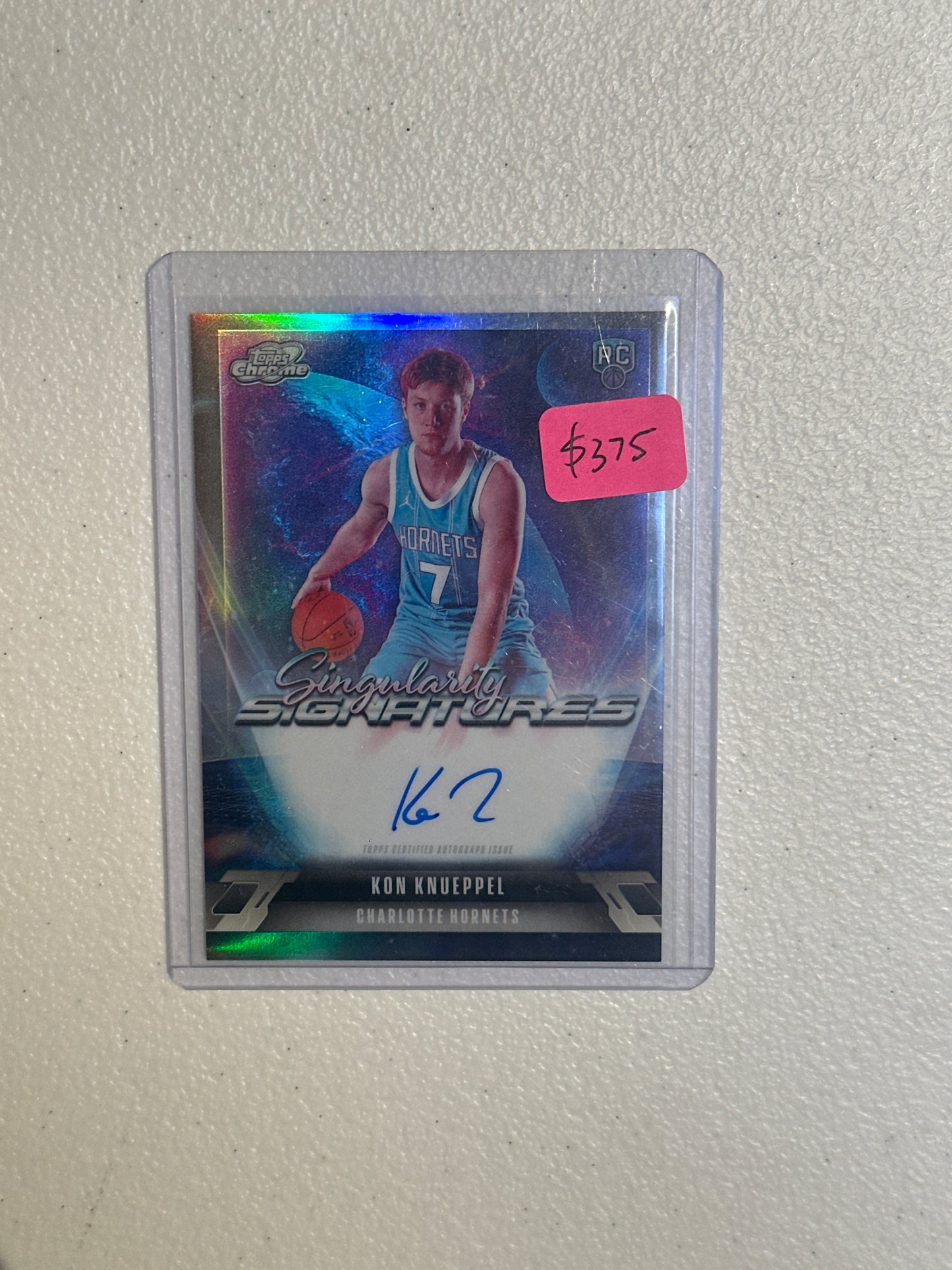 Singles: Basketball Cards- 2025 Topps Chrome Cosmic Kon Knueppel Singularity Signatures