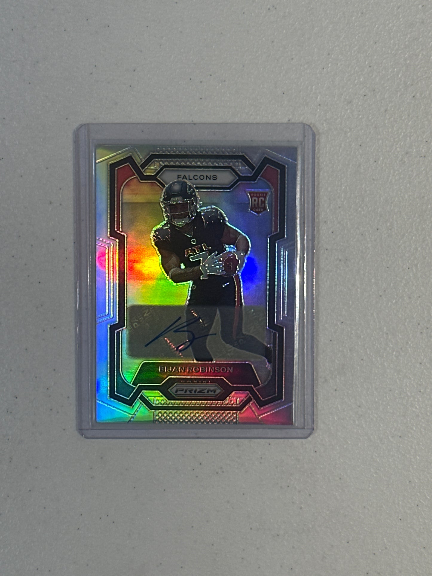Singles: Football Cards- 2023 Prizm Bijan Robinson Silver Autograph