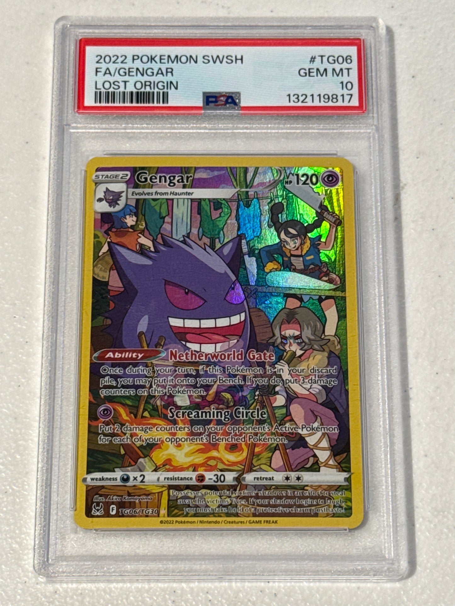 PSA: Pokemon TCG - 2022 Pokemon Sword & Shield FA/ Gengar Lost Origin - PSA 10
