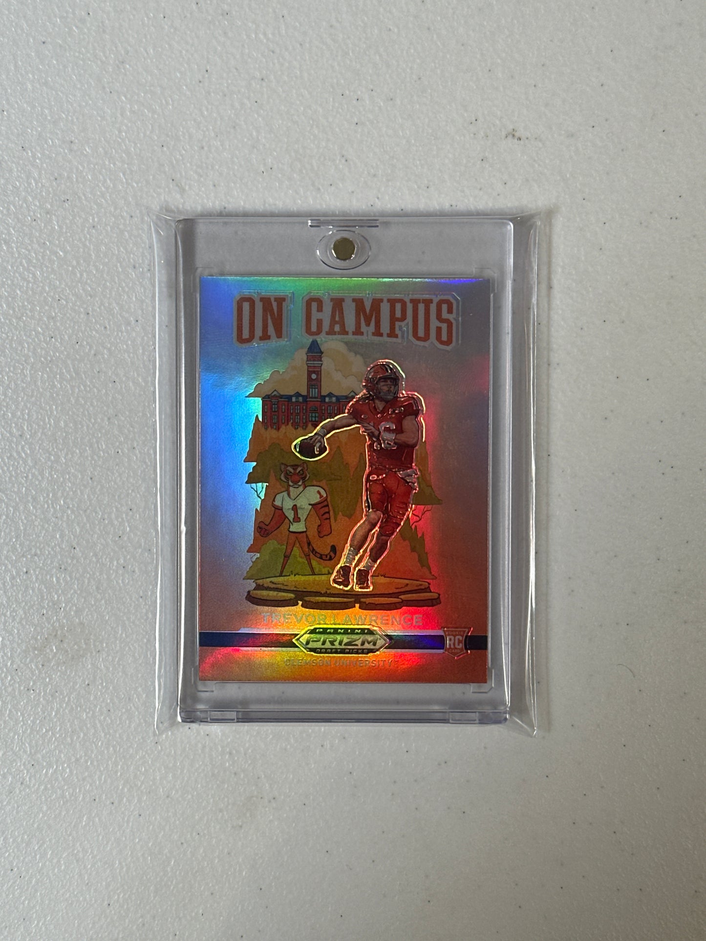 Singles: Football Cards- 2021 Prizm Draft Picks Trevor Lawrence On Campus SSP