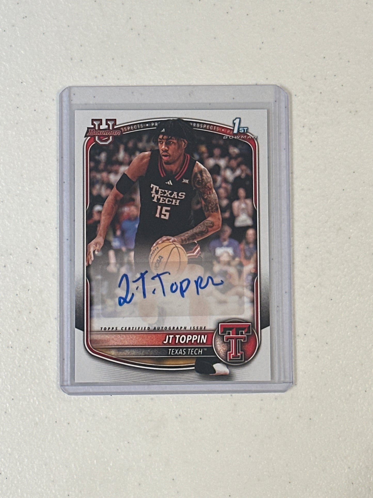 Singles: Basketball Cards- 2025 Bowman Chrome JT Toppin Bowman 1st Autograph