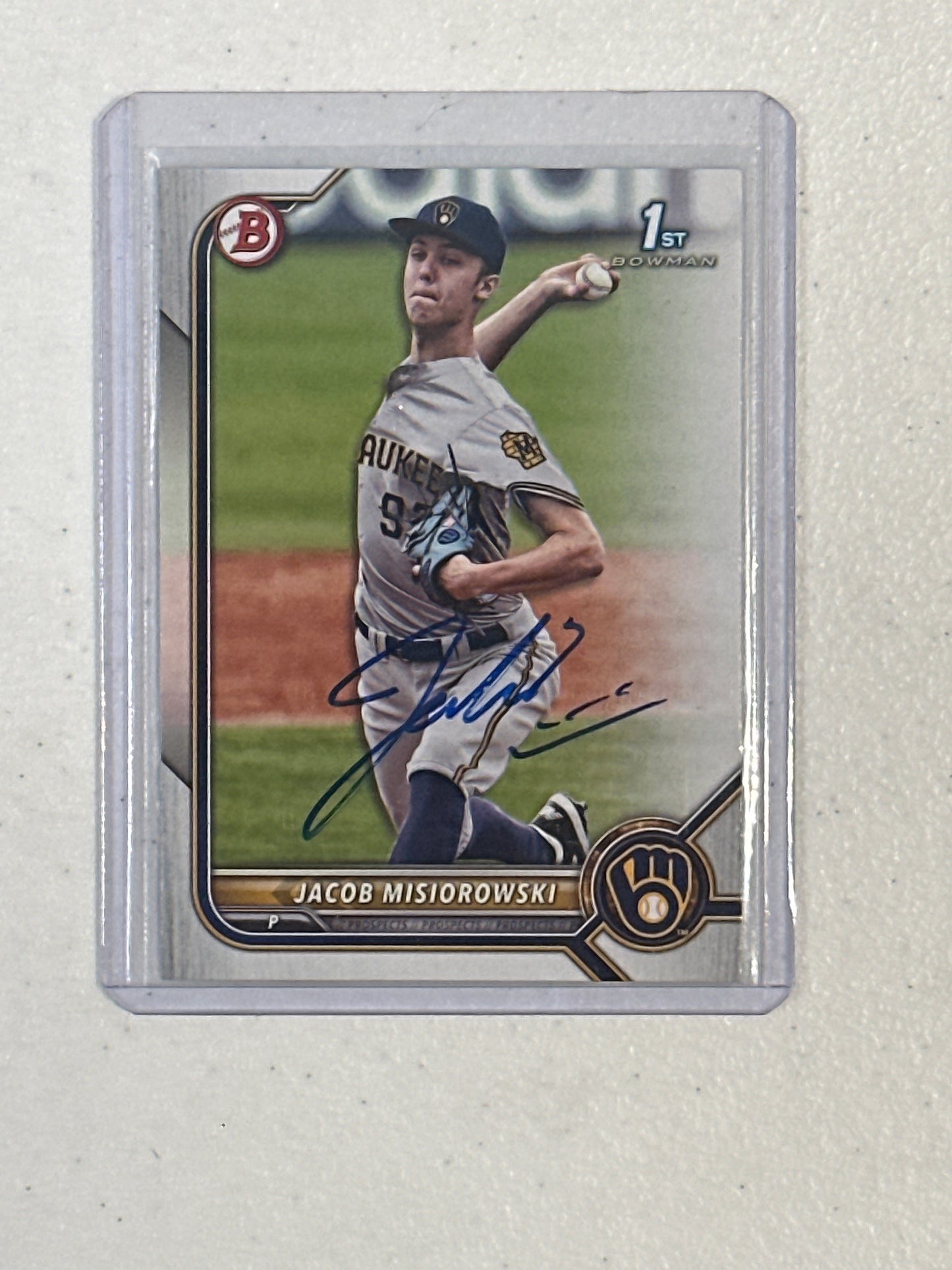 Singles: Baseball Cards- 2022 Bowman Jacob Misiorowski Bowman 1st IP autograph