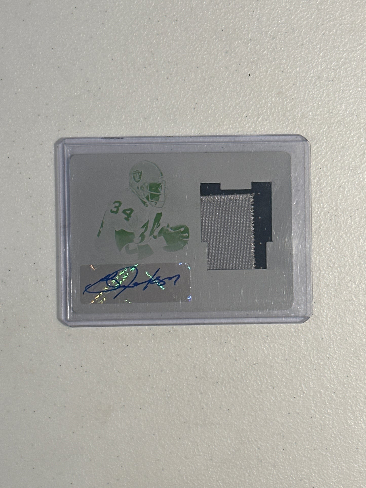 Singles: Football Cards- 2021 Impeccable Bo Jackson Printing Plate Patch Autograph 1/1