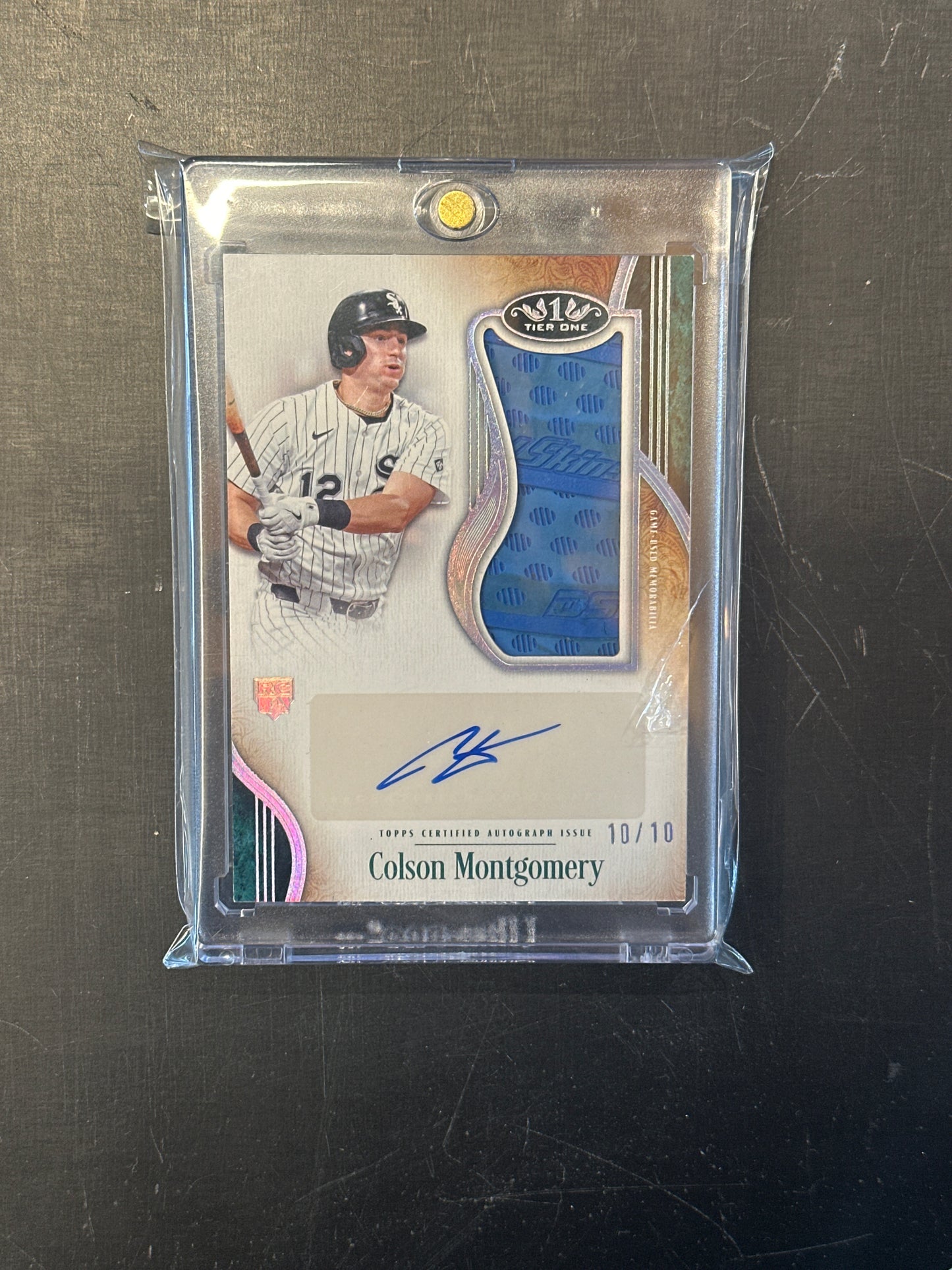 Singles: Baseball Cards- 2026 Topps Tier One Colson Montgomery Gripping Autographed Relic 10/10