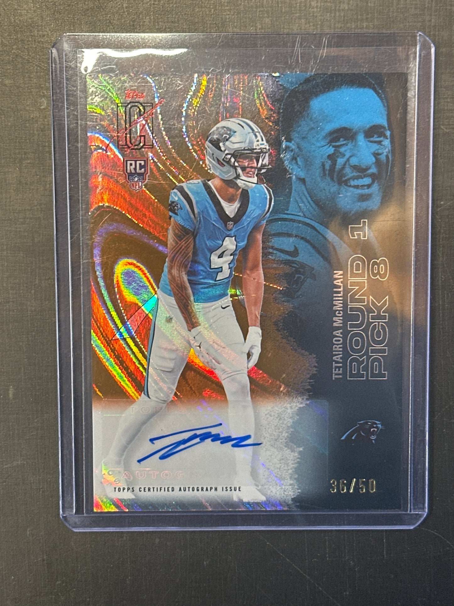 Singles: Football Cards- 2025 Topps Signature Class Tetairoa McMillan Auto /50