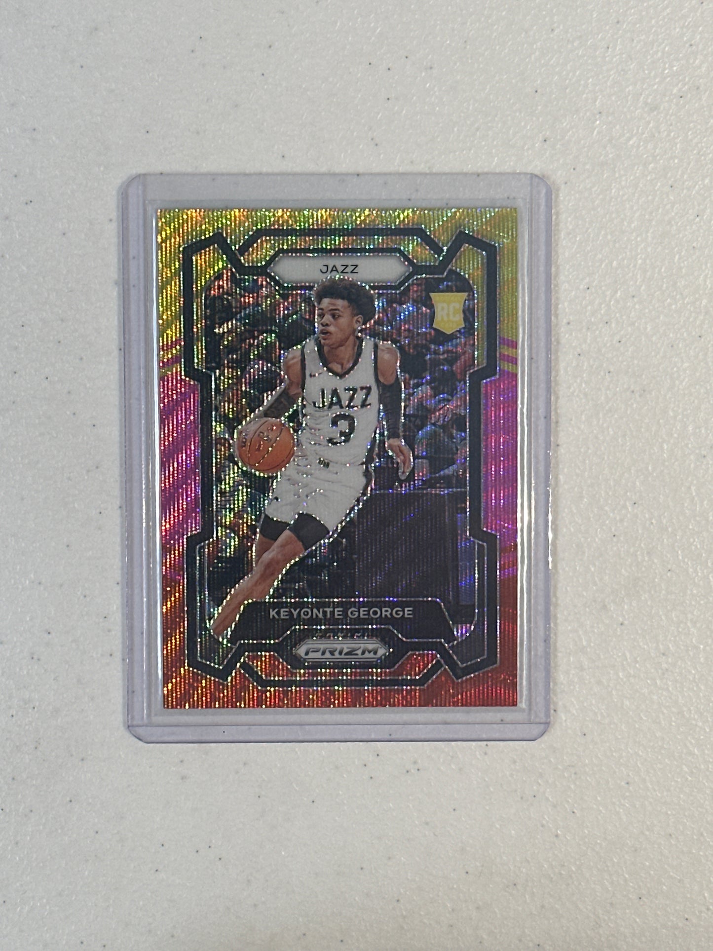 Singles: Basketball Cards- 2023 Prizm Choice Keyonte George Tri-Color 01/88