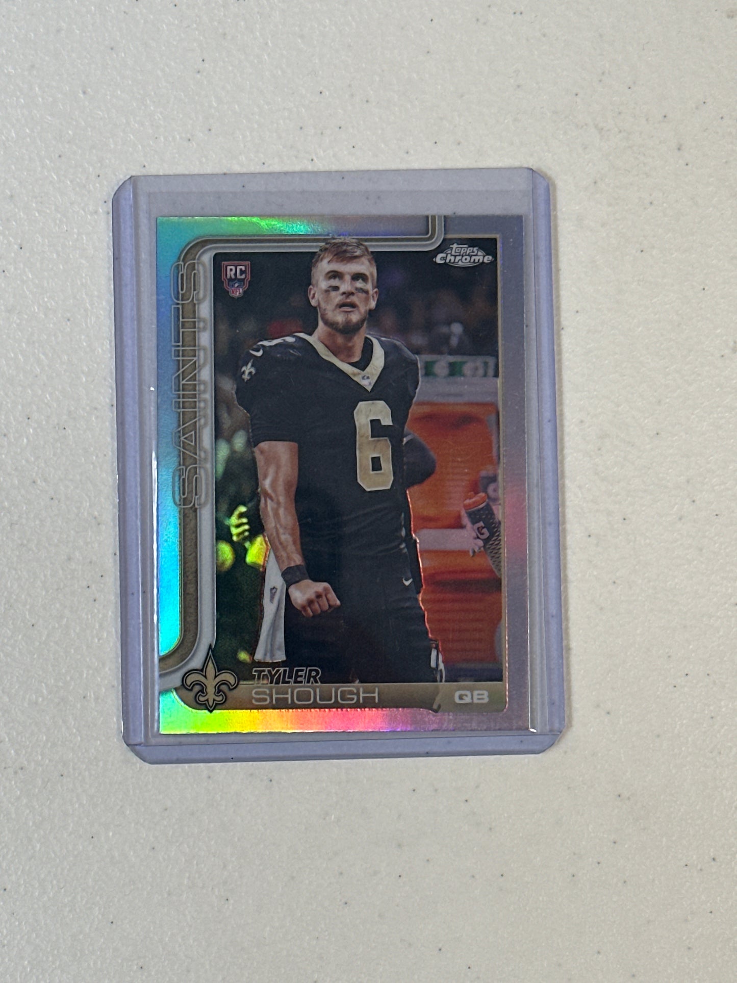Singles: Football Cards- 2025 Topps Chrome Tyler Shough Image Variation