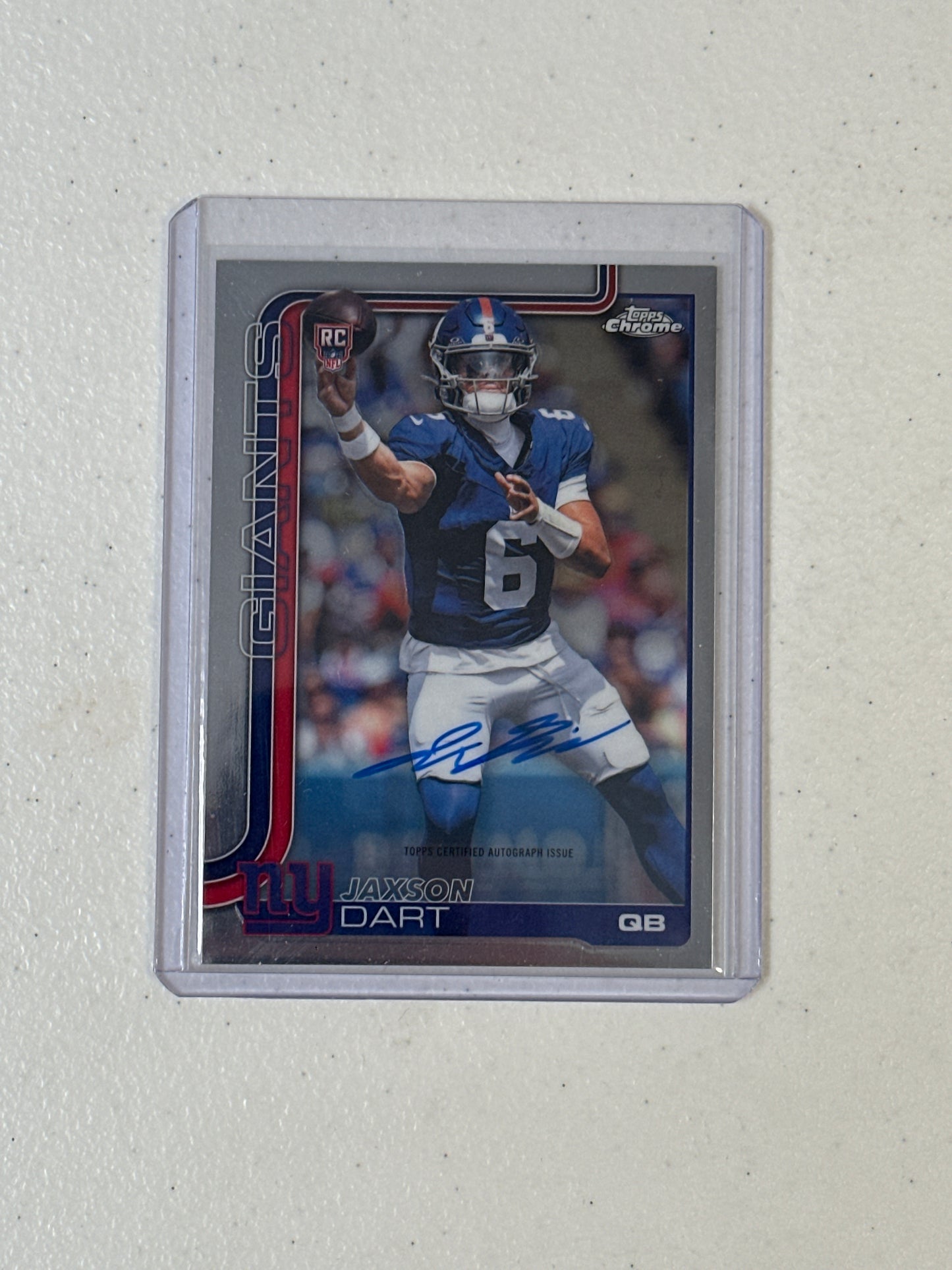 Singles: Football Cards- 2025 Topps Chrome Jaxson Dart Autograph