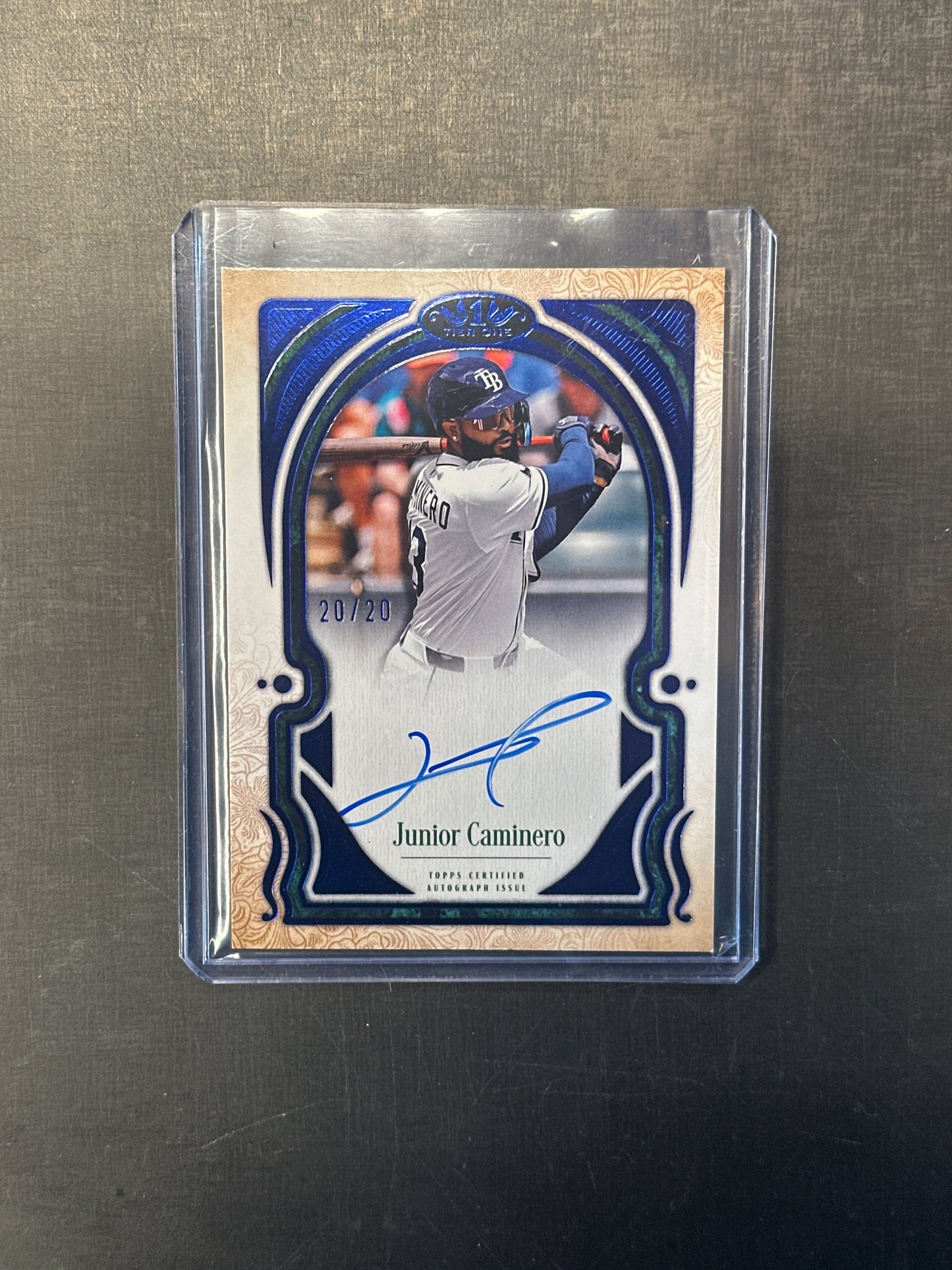 Singles: Baseball Cards- 2026 Topps Junior Caminero Tier One Talent Autograph 20/20