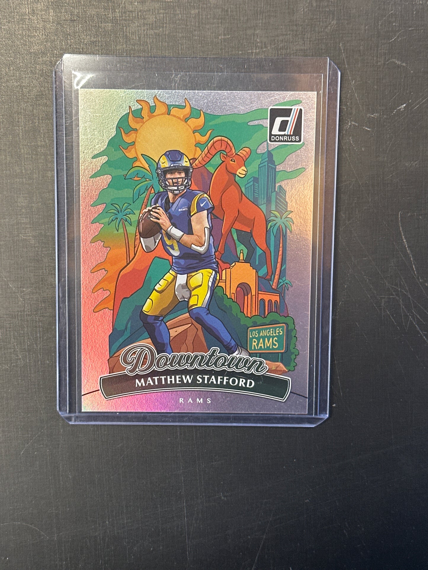 Singles: Football Cards- 2025 Donruss Matthew Stafford Downtown!
