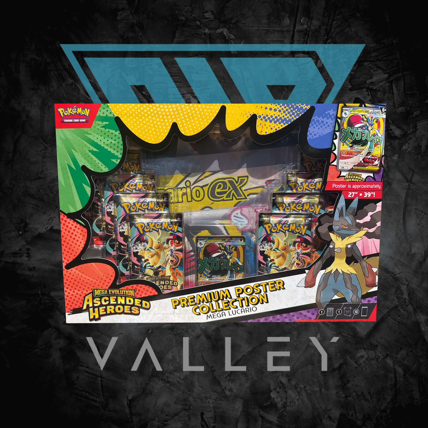 Pokemon TCG: Ascended Heroes - Mega Lucario -Premium Poster Collection