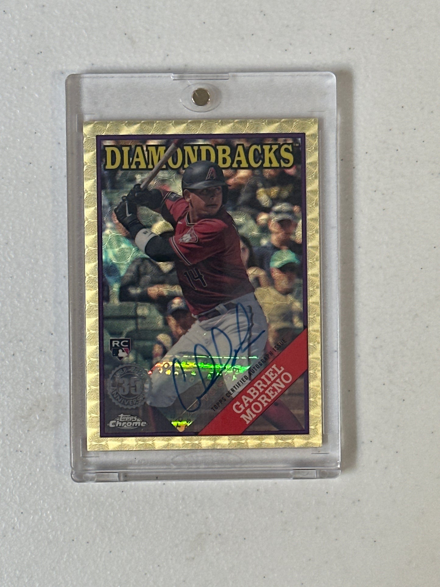Singles: Baseball Cards- 2023 Topps Chrome Gabriel Moreno Superfractor 1/1 Autograph
