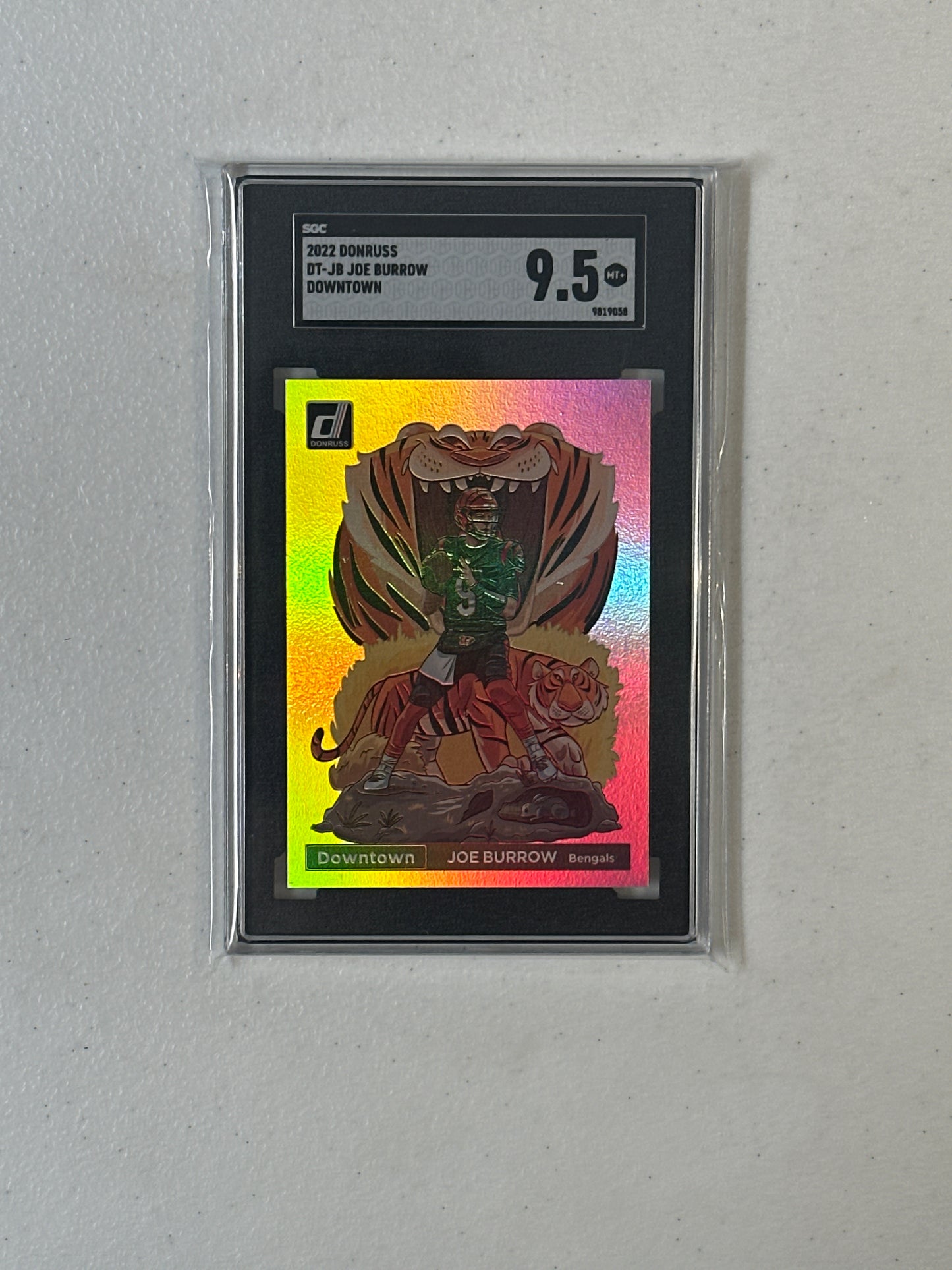 PSA: Football Cards- 2022 Donruss Joe Burrow Downtown SGC 9.5