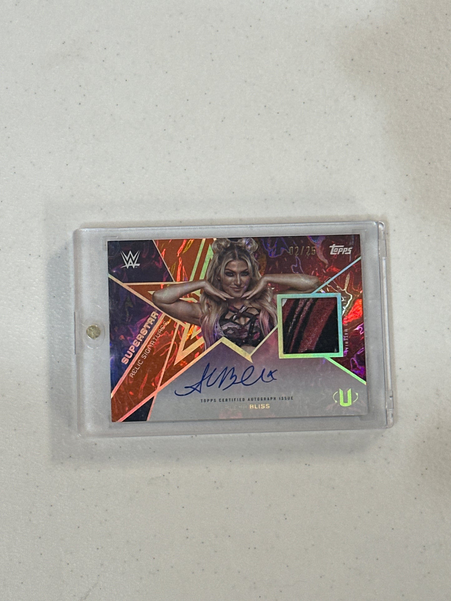 Singles: WWE cards- 2025 Topps Universe Alexa Bliss Patch Auto /25