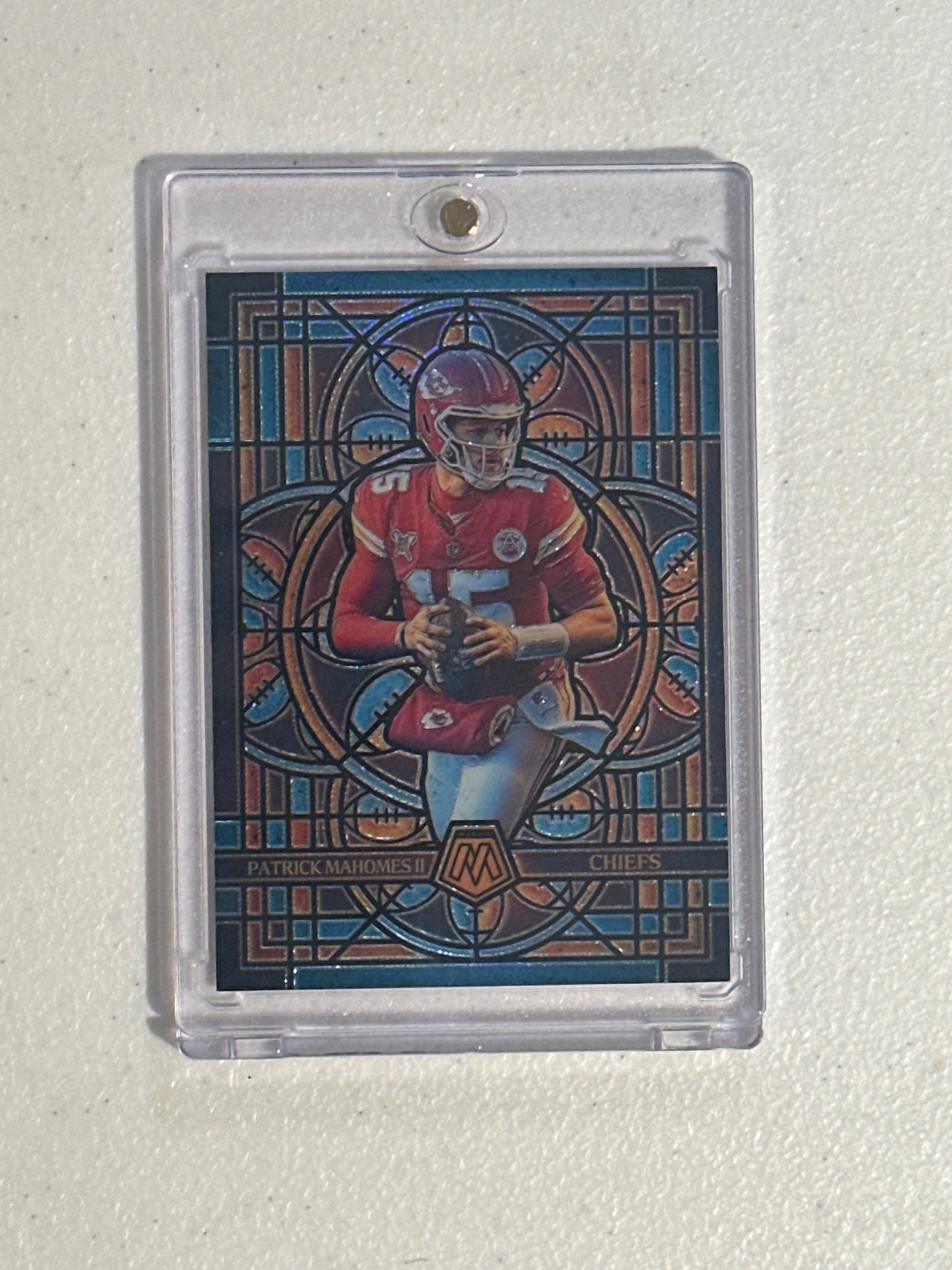 Singles: Football Cards- 2025 Mosaic Patrick Mahomes Stained Glass SSP