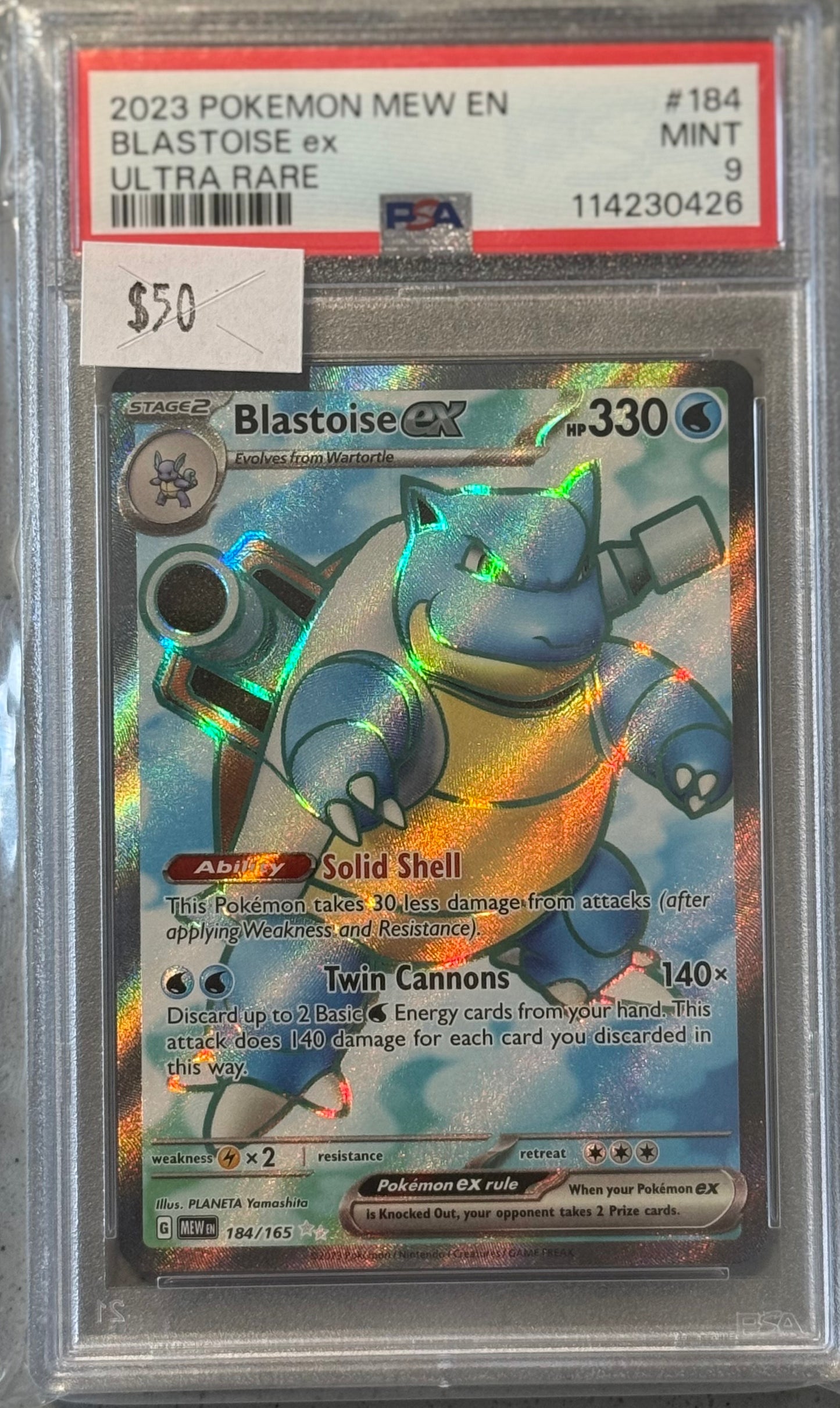 PSA: Pokémon TCG - Mint 9 - 2023 English – Blastoise EX – #184
