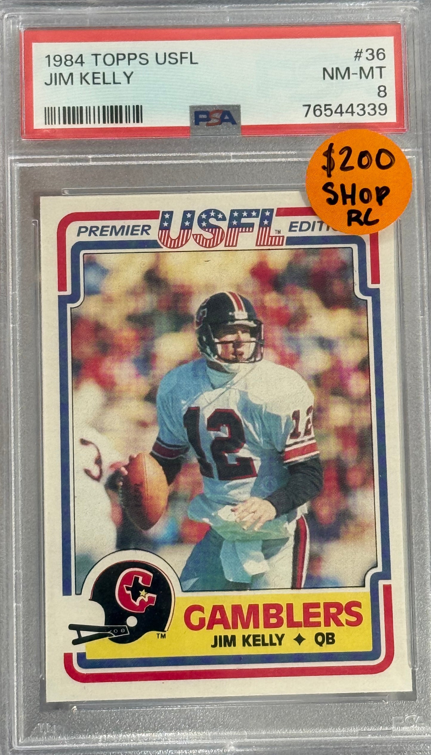 PSA: Football Cards - NM-MT 8 - 1984 Topps USFL Jim Kelly