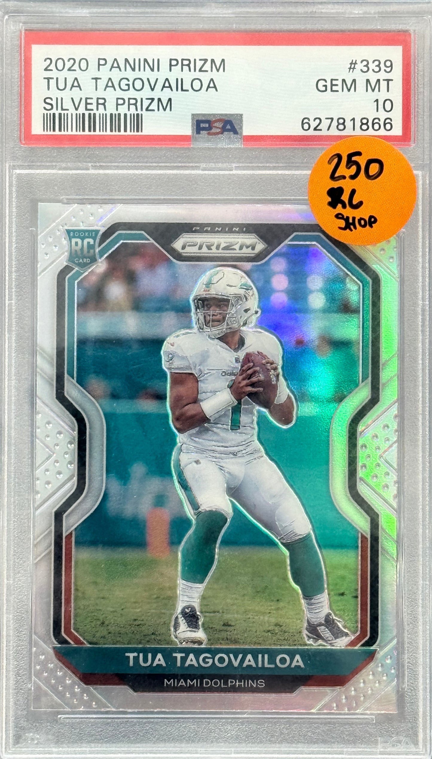 PSA: Football Cards - GEM MINT 10 - 2020 Panini Prizm Tua Tagovailoa silver Psa 10