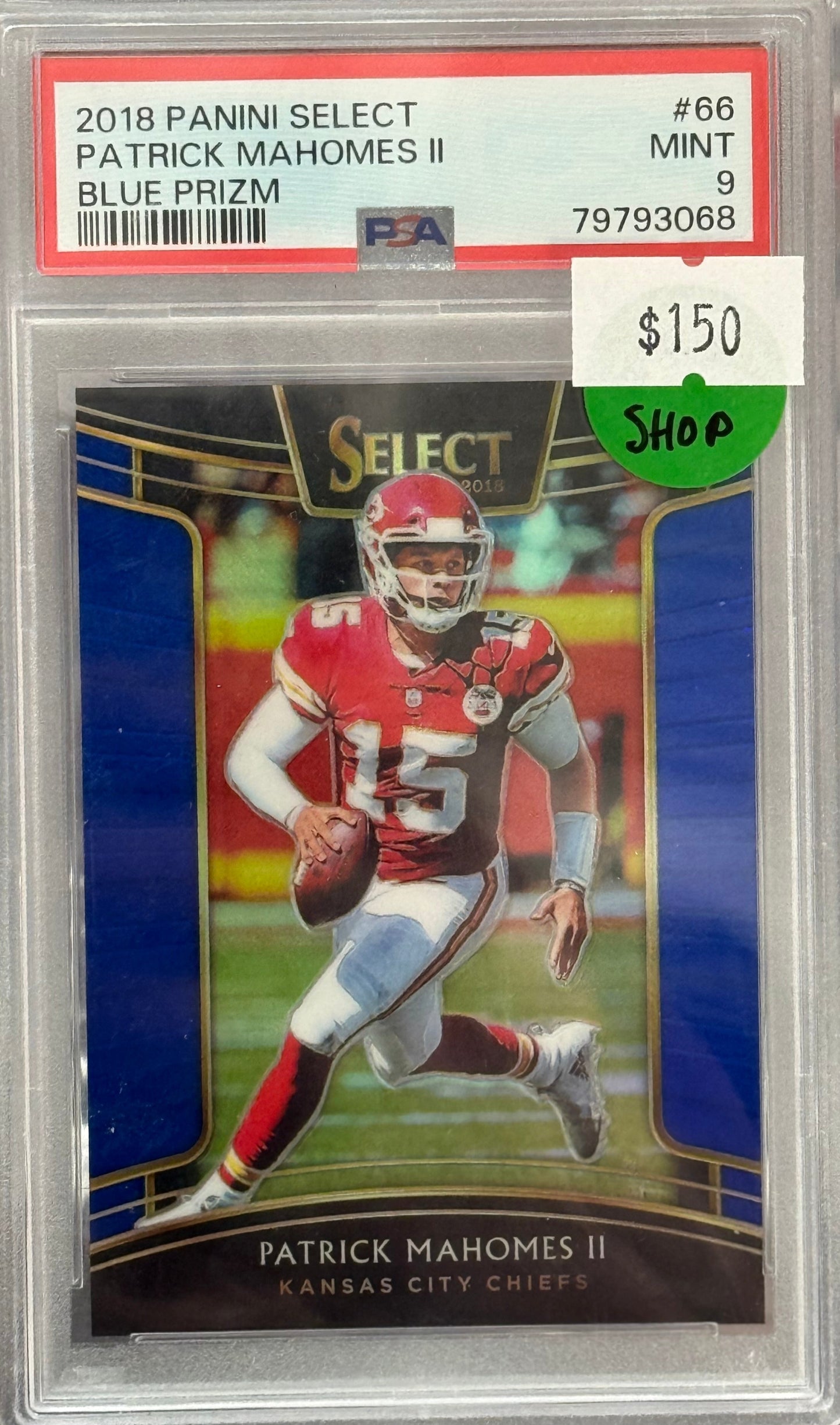 PSA: Football Cards - MINT 9 - 2018 Select Patrick Mahomes /175