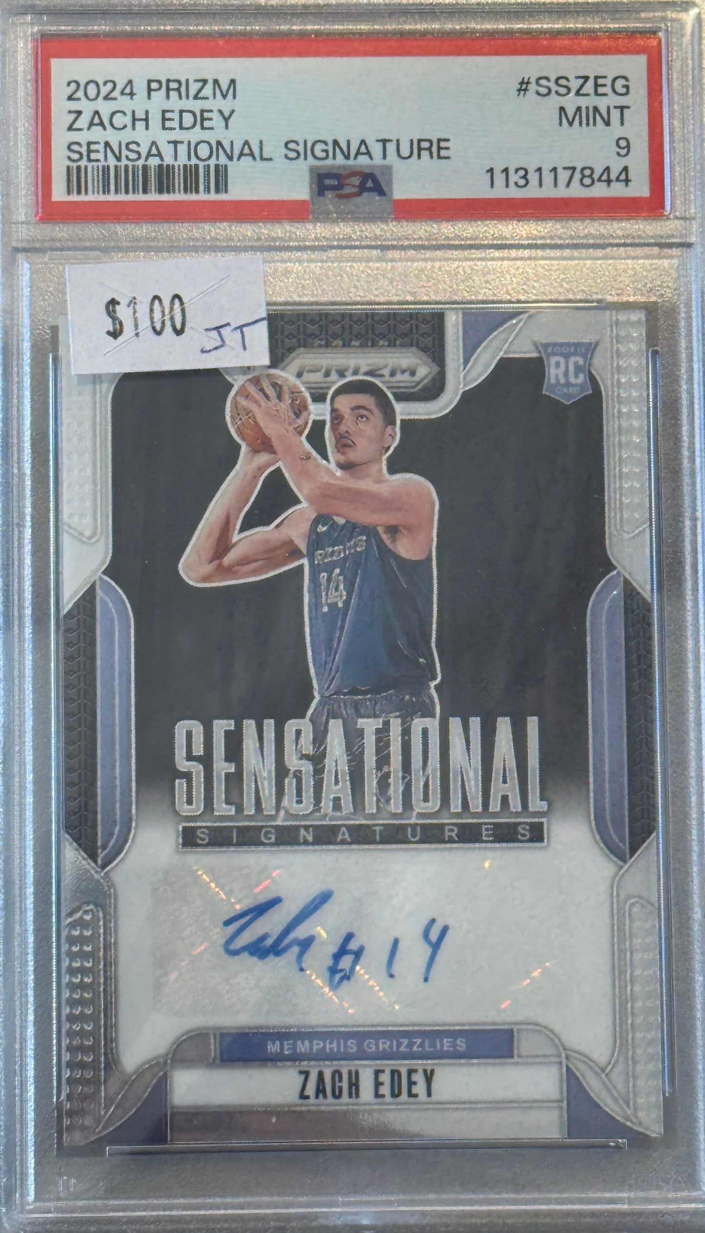 PSA: Basketball Cards - MINT 9 - 2024 Panini Prizm Zach Edey RC Auto