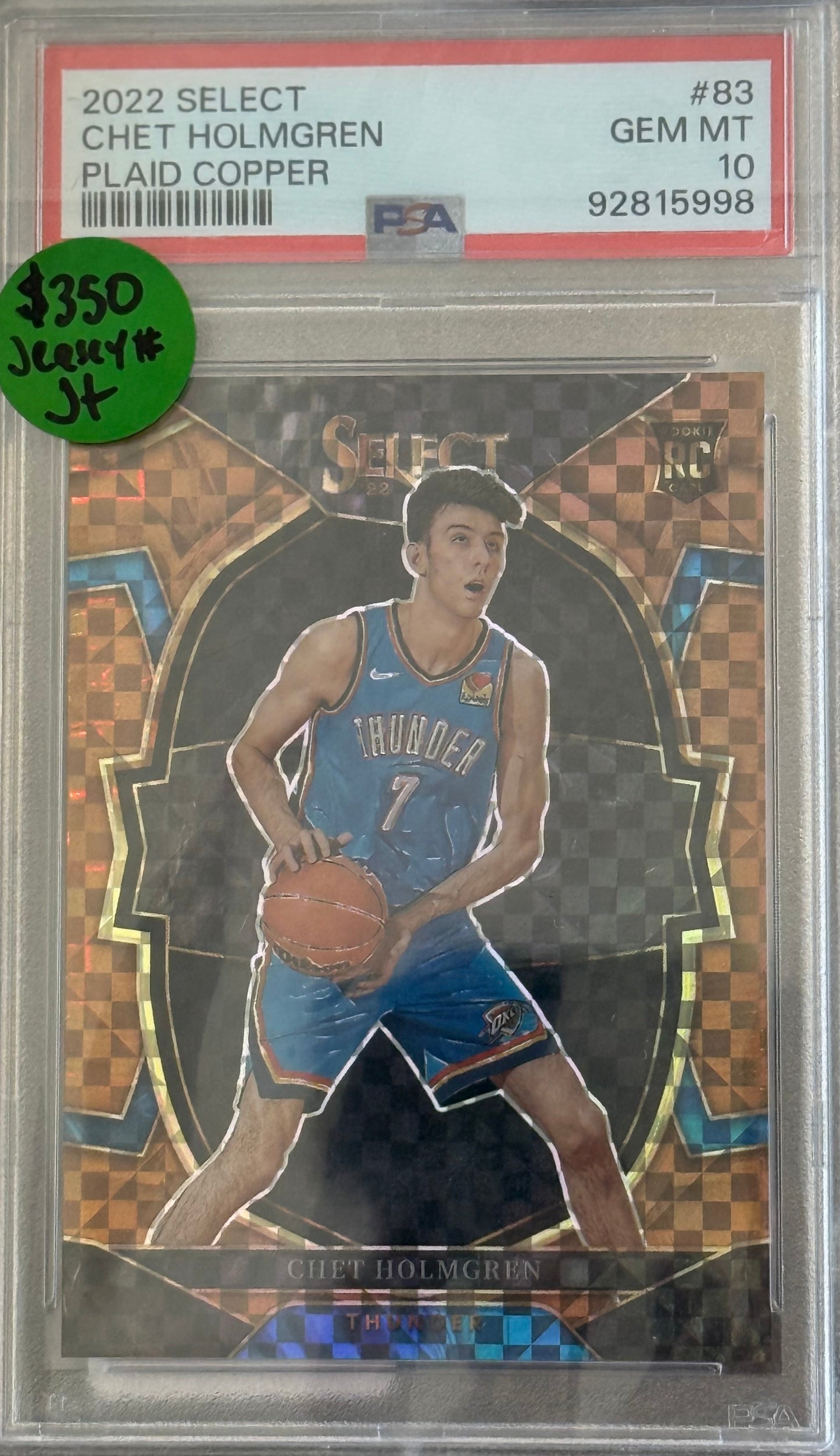 PSA: Basketball Cards - GEM MINT 10 - 2022 Select Chet Holmgren Copper