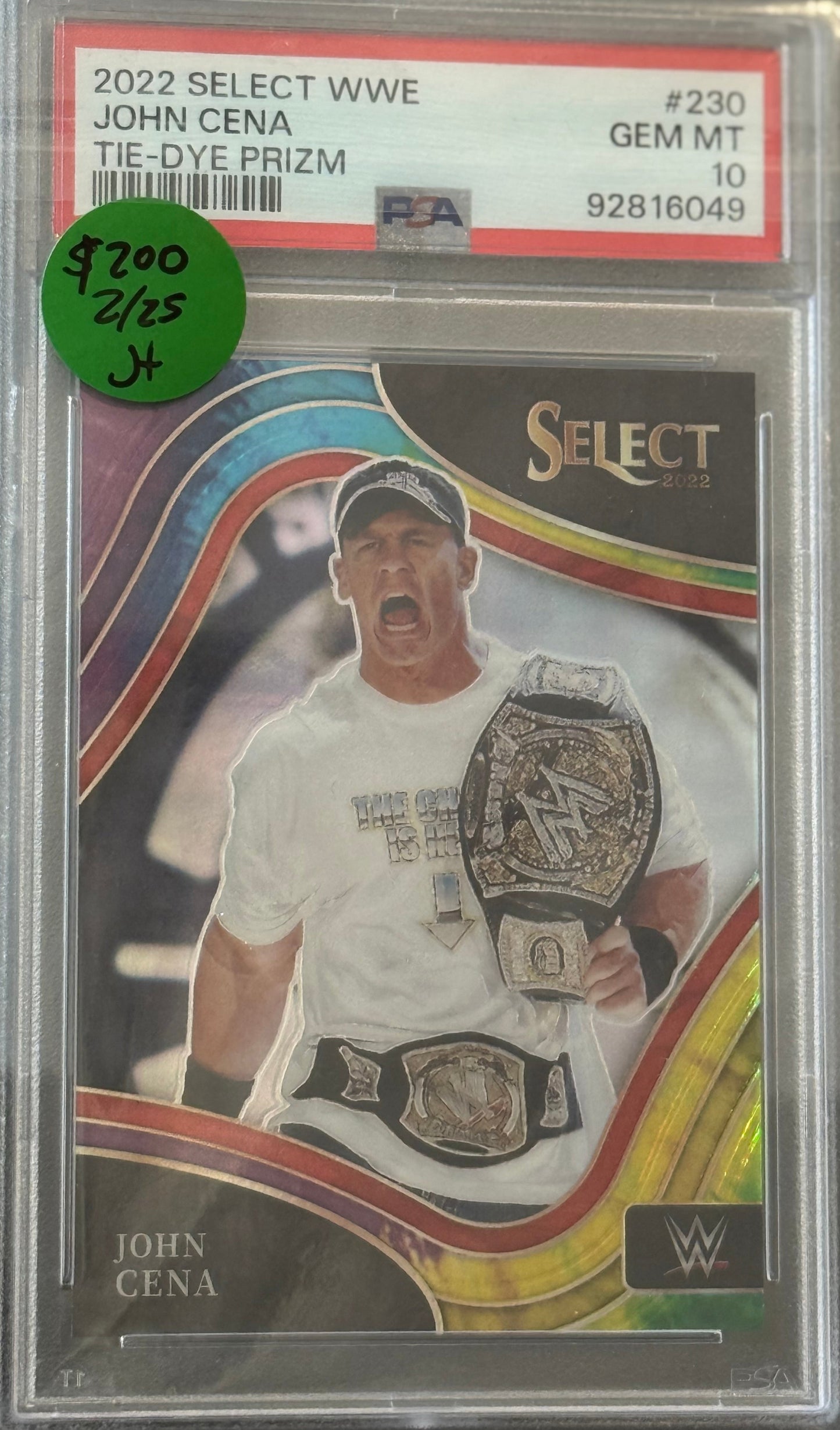 PSA: WWE Cards - GEM MINT 10 - 2022 Select John Cena Tie Dye