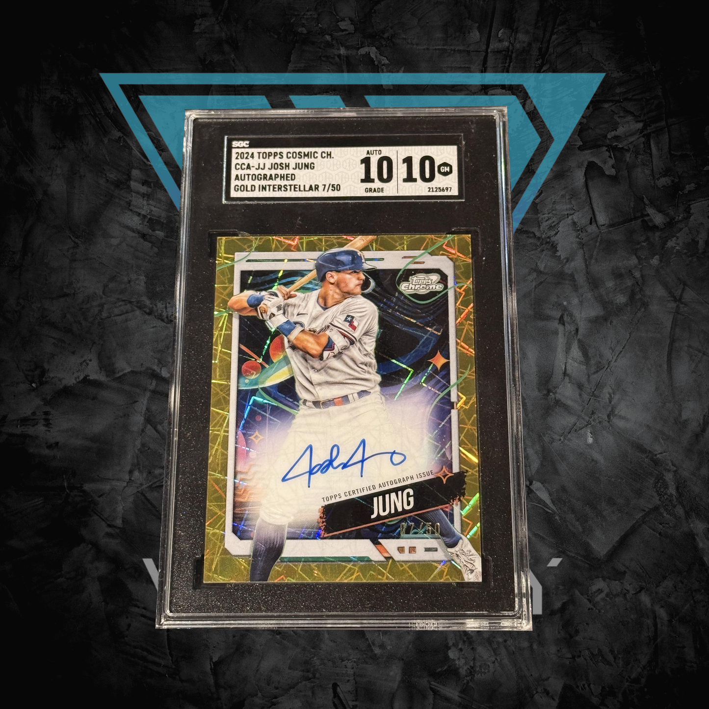 PSA: Baseball Cards - MNT 10 AUTO 10 - 2024 Cosmic Chrome Gold Josh Jung Auto Sgc