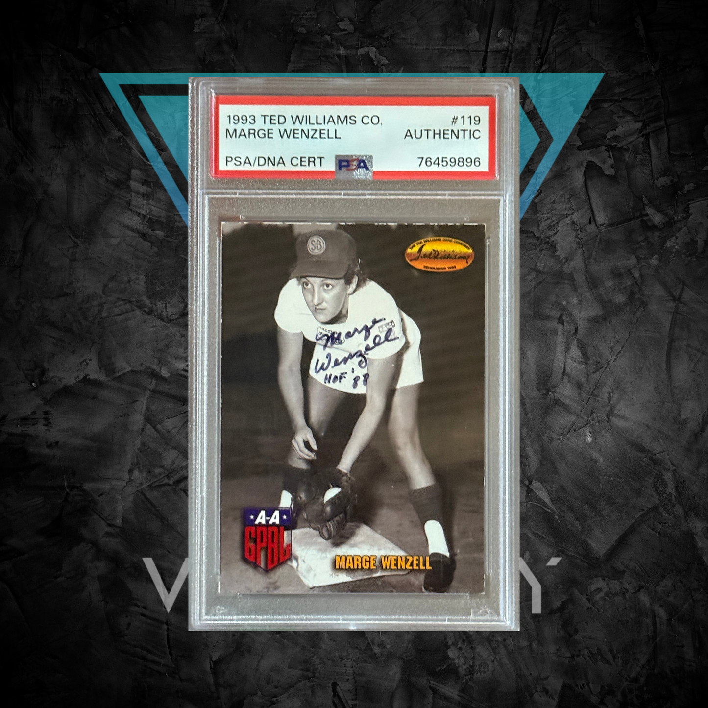 PSA: Baseball Cards - AUTHENTIC - 1993 Ted Williams Co. Marge Wenzell PSA/DNA Cert - #119
