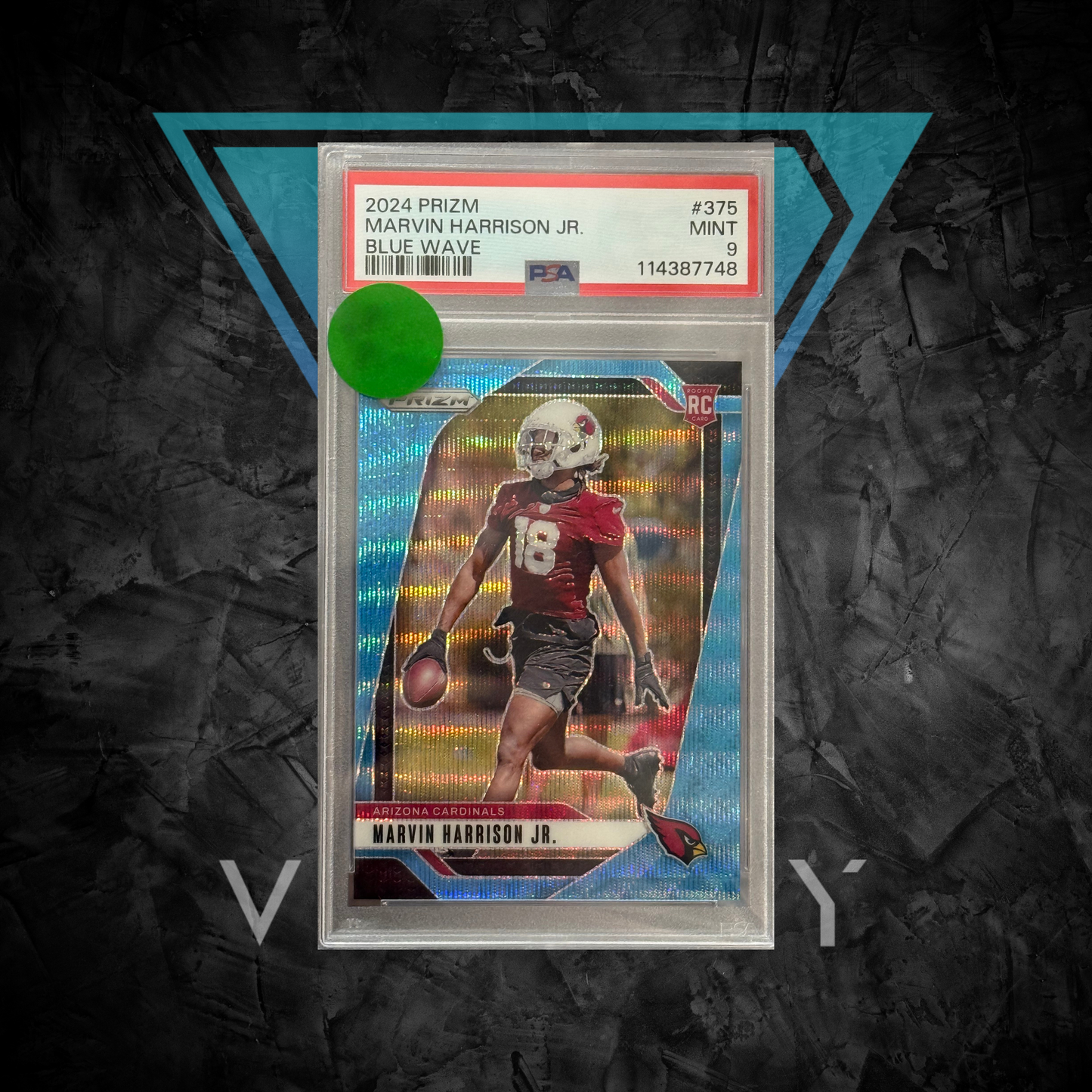 PSA: Football Cards - NMT 9 - 2024 Prizm Marvin Harrison Jr Blue Wave