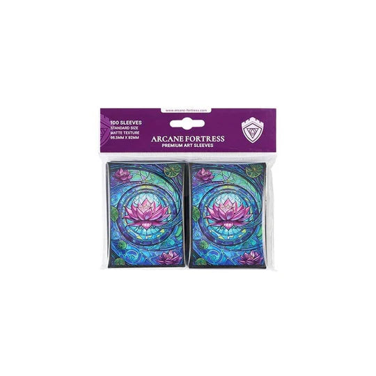 Card Sleeves: Standard- Matte Art- Stained Glass- Blossom Grace (100 ct)