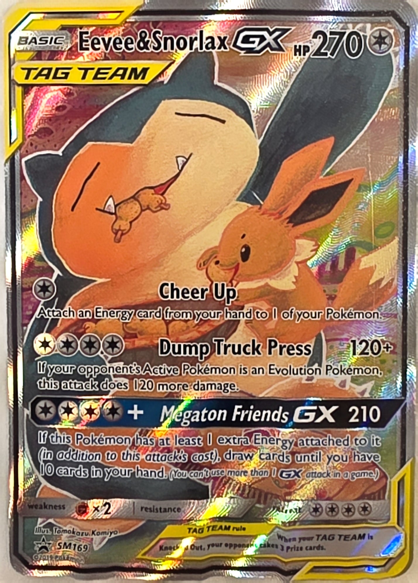 Singles: Pokemon Cards- Eevee & Snorlax GX Promo SM169