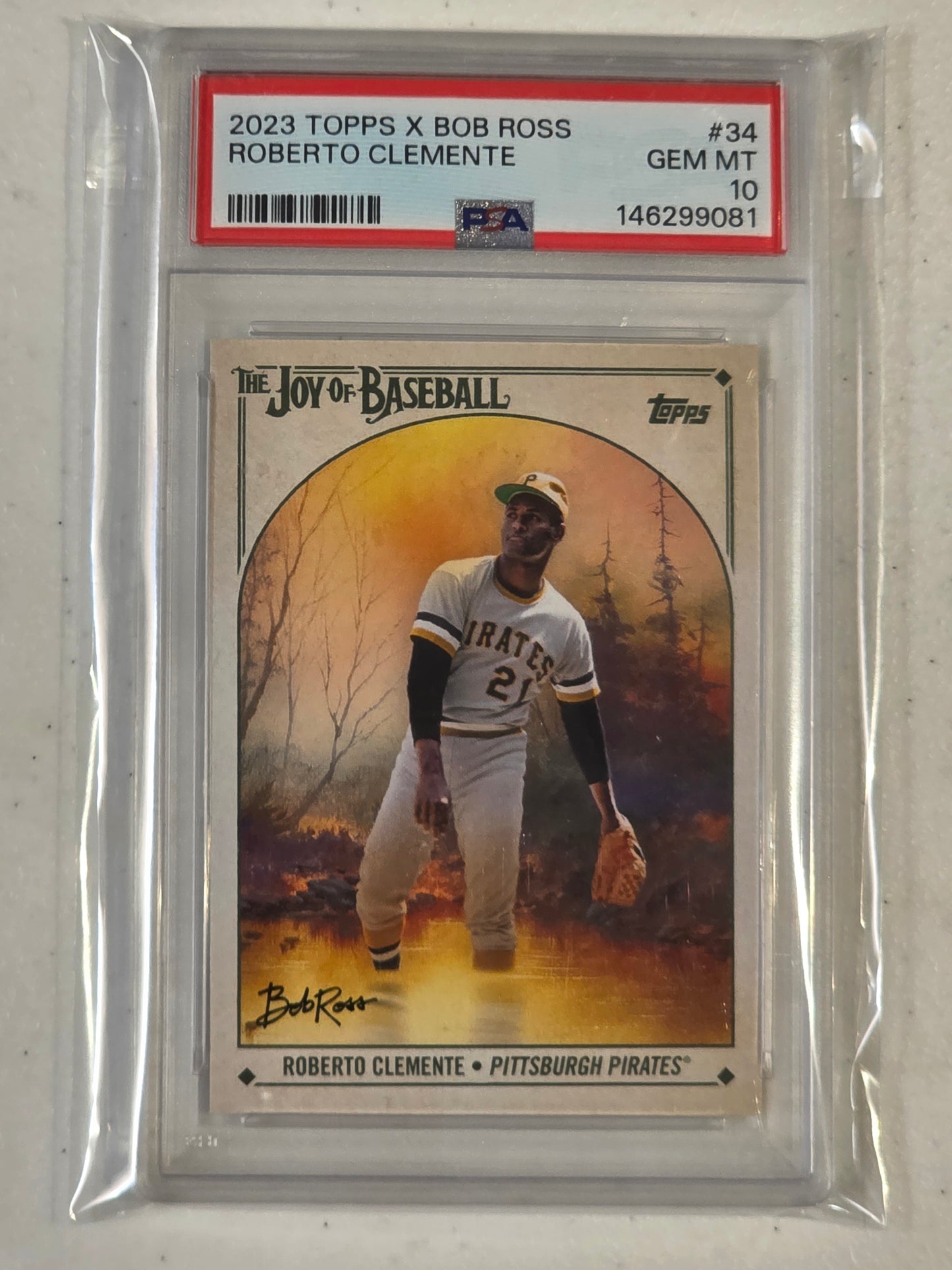 PSA: Baseball Cards - 2023 Topps X Bob Ross Roberto Clemente PSA 10