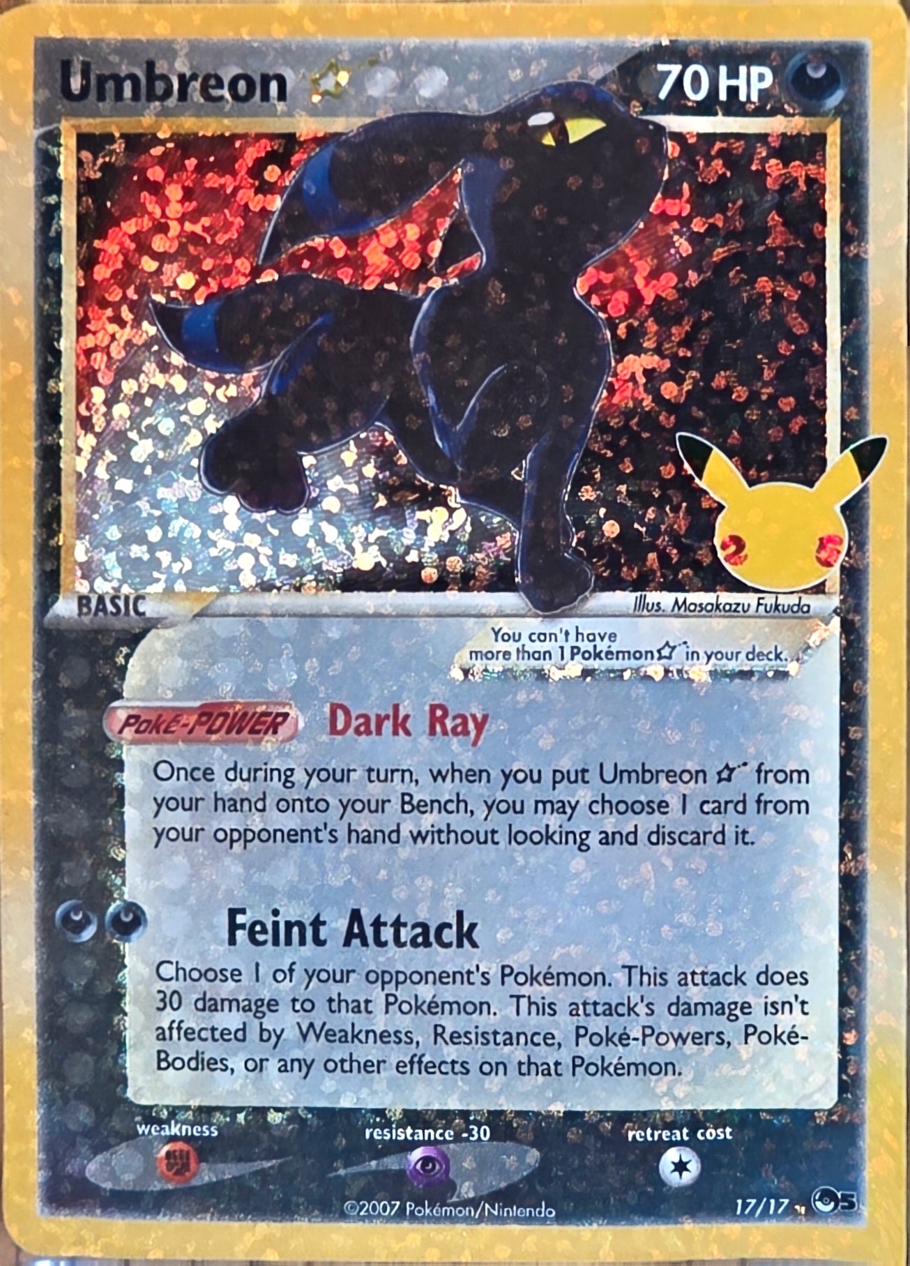 Singles: Pokemon Cards- Umbreon 17/17 Celebrations