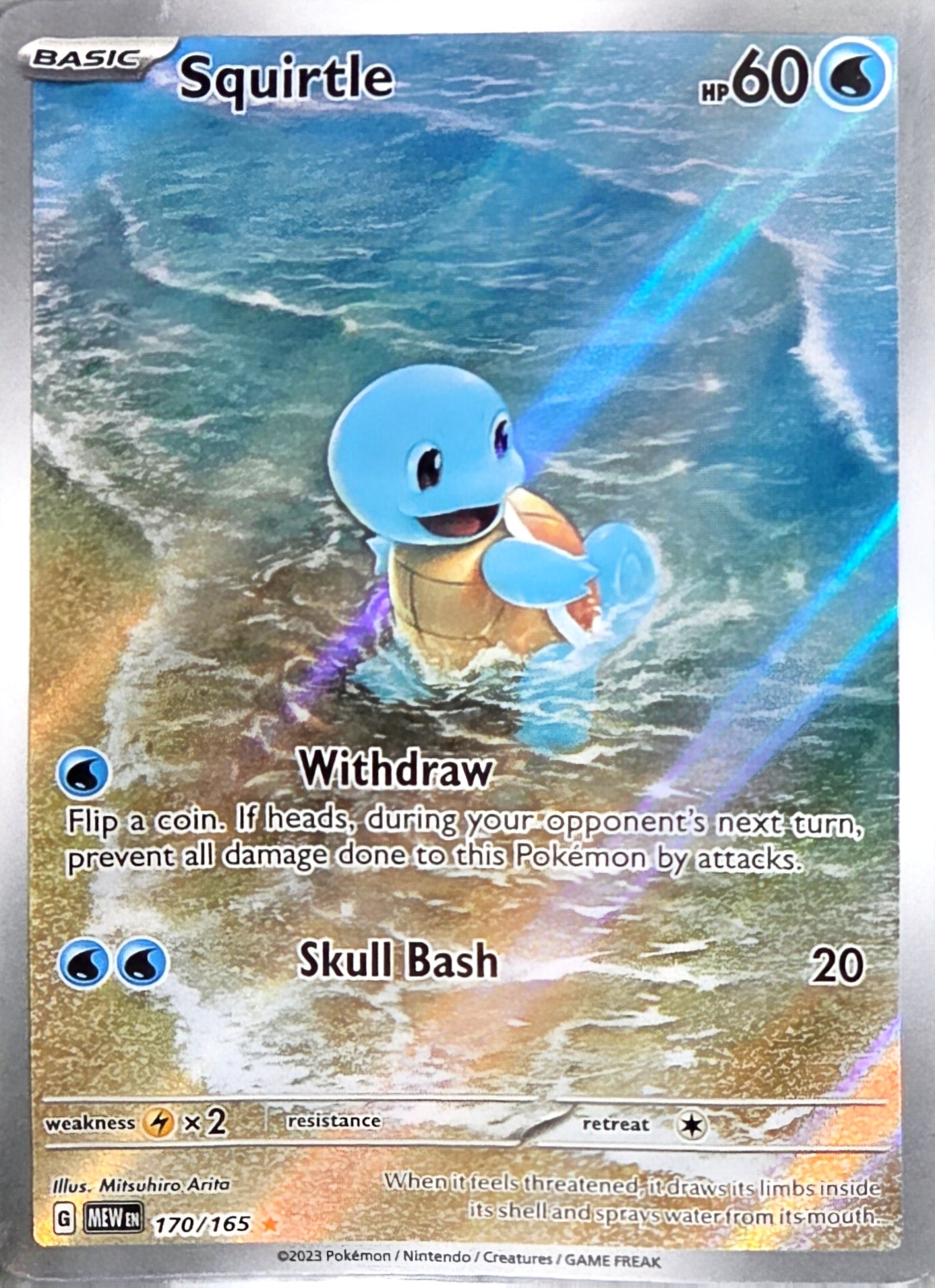 Singles: Pokemon Cards - Squirtle Illustration Rare 170/165