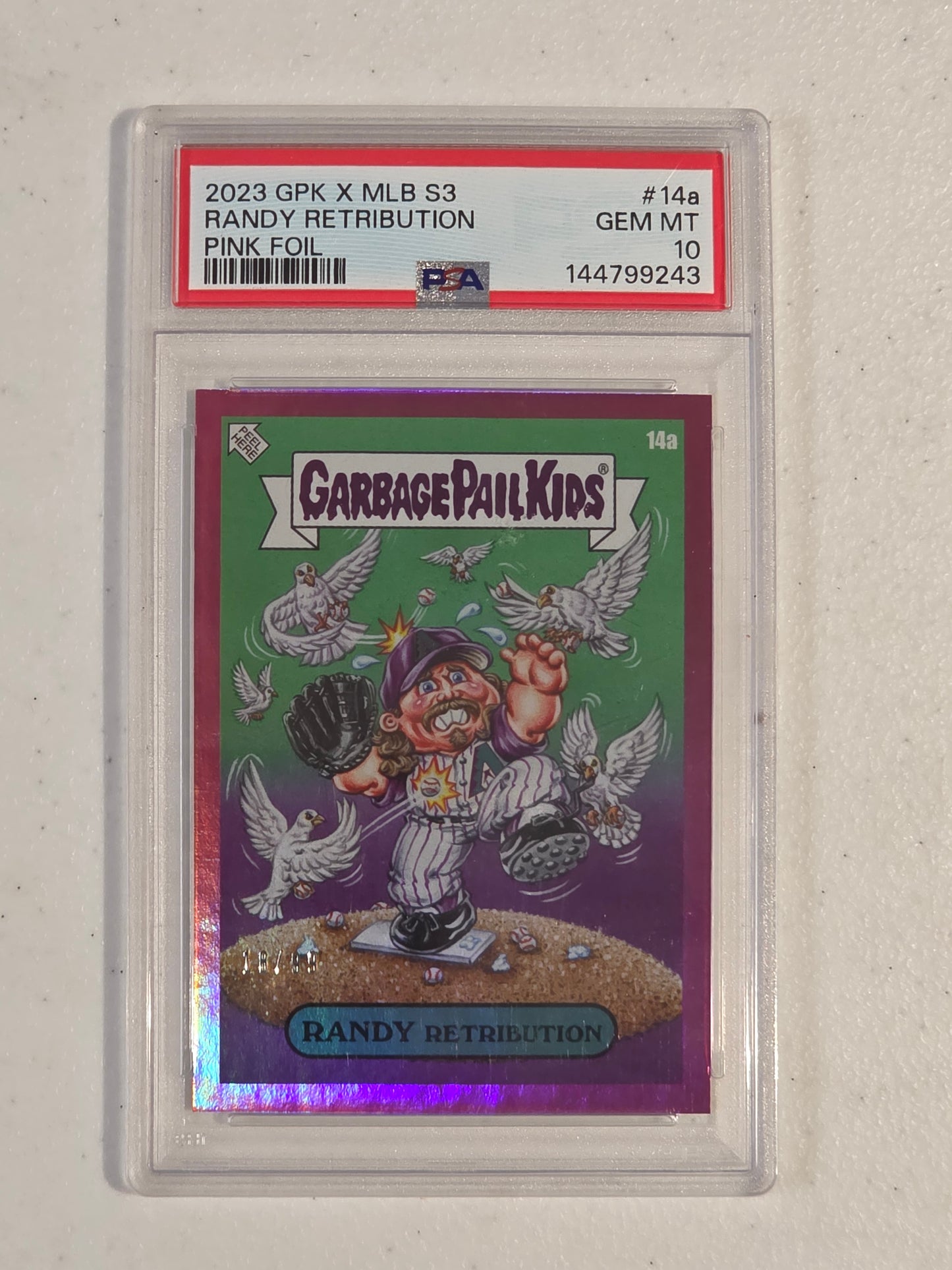 PSA: Baseball Cards - 2023 GPK x MLB Randy Retribution Pink Foil PSA 10