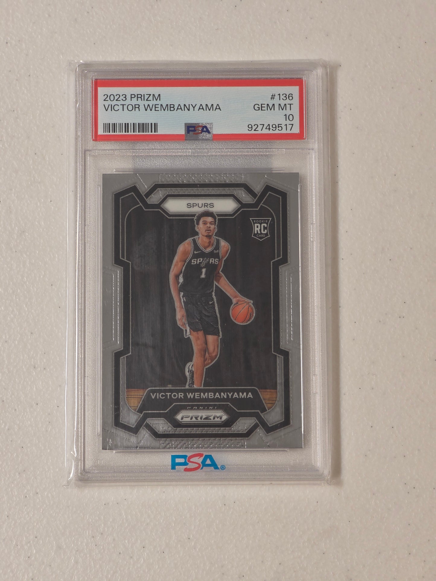 PSA: Basketball Singles - 2023 Prizm Victor Wembanyama PSA 10