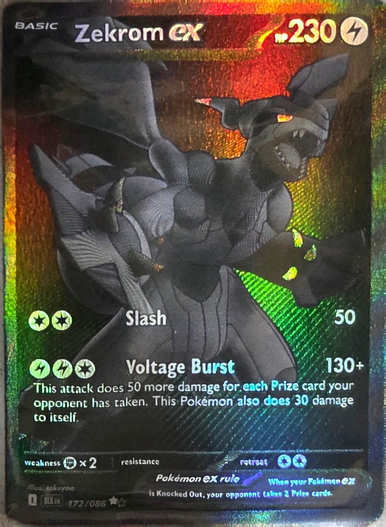 Singles: Pokemon Cards - Zekrom ex Black White Rare 172/086