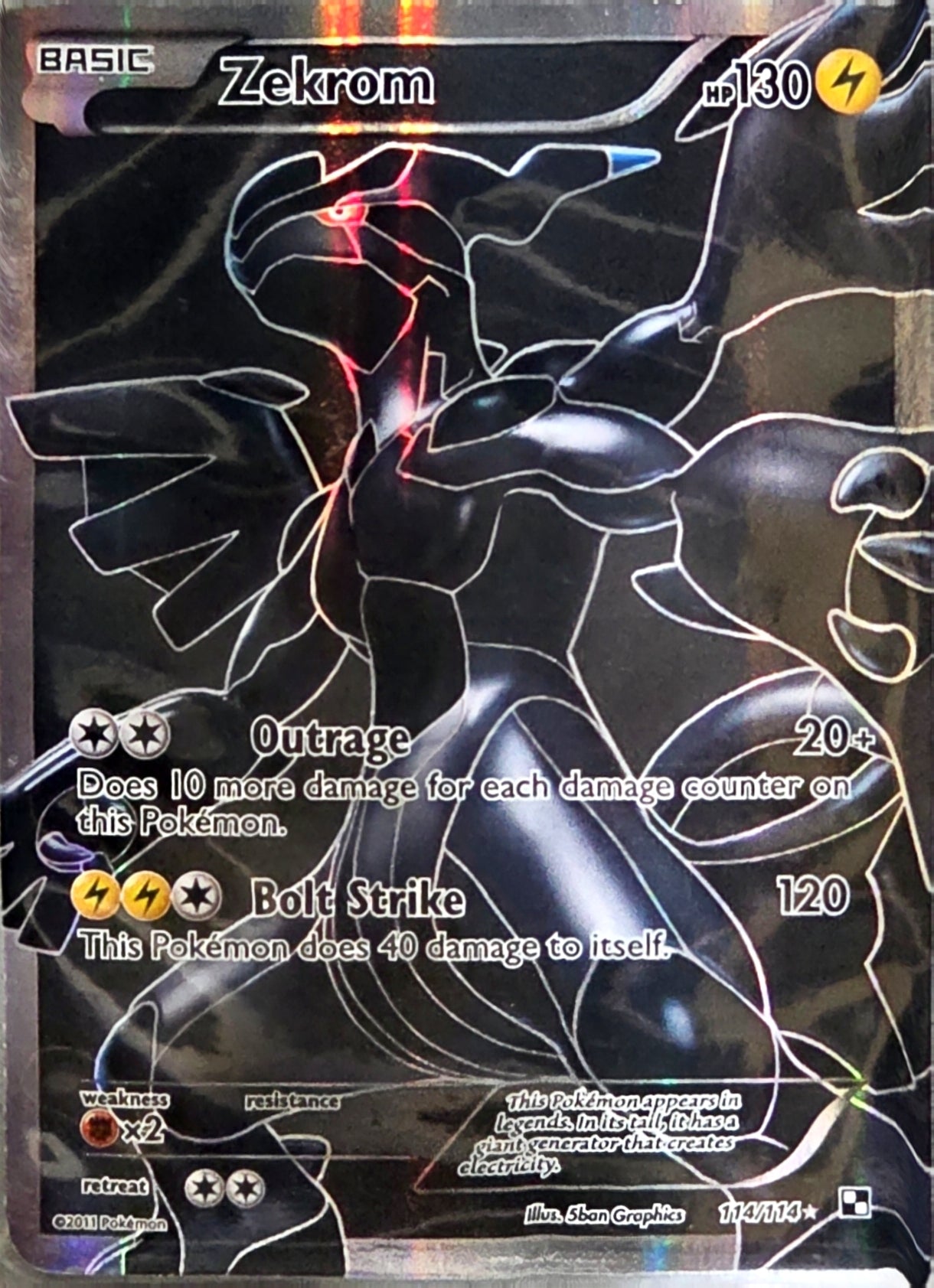 Singles: Pokemon Cards - Zekrom Full Art 114/114