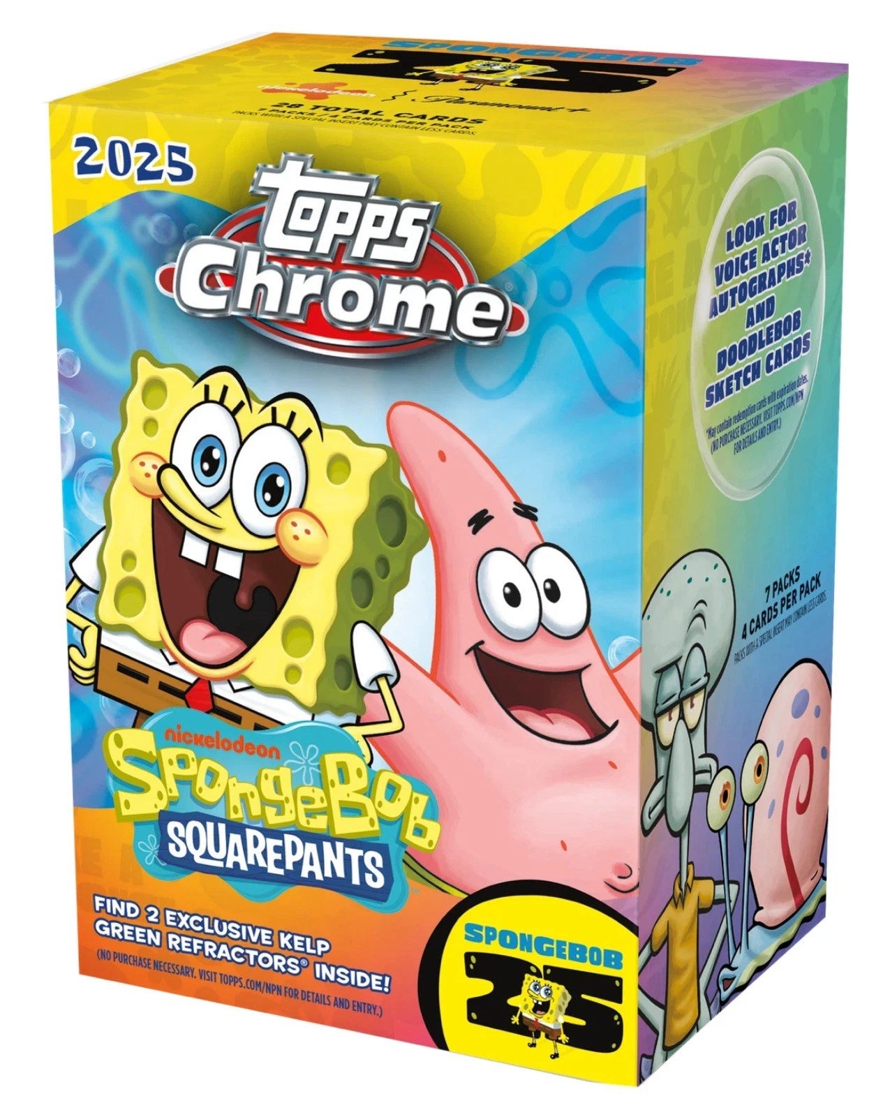 2025 Topps Chrome Spongebob Squarepants Blaster Box