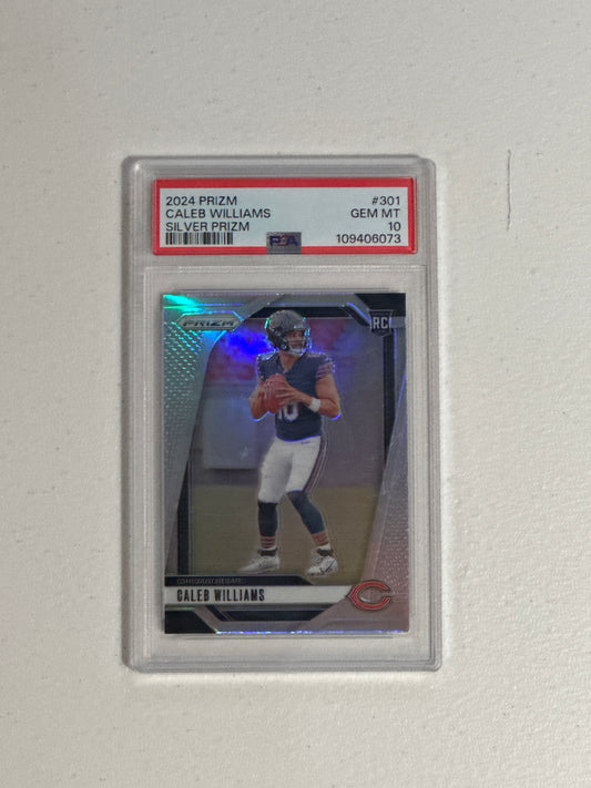PSA: Football Cards- 2024 Prizm Caleb Williams Silver Prizm PSA 10