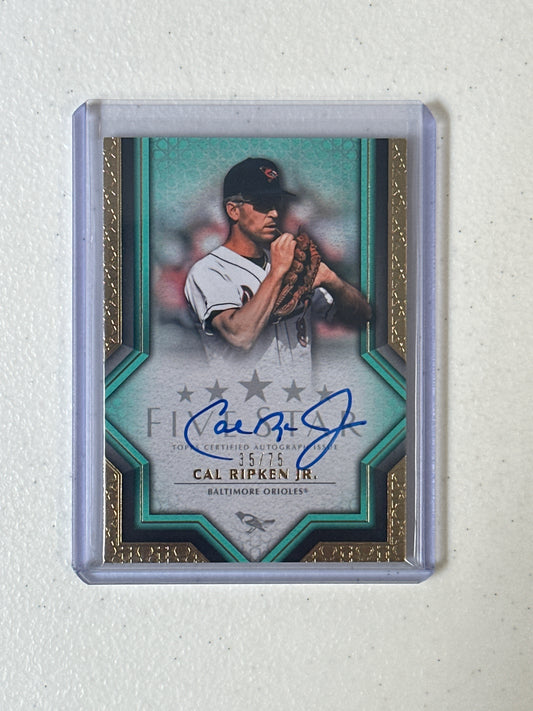 Singles: Baseball Cards- 2023 Topps Five Star Cal Ripken Jr. Auto /75