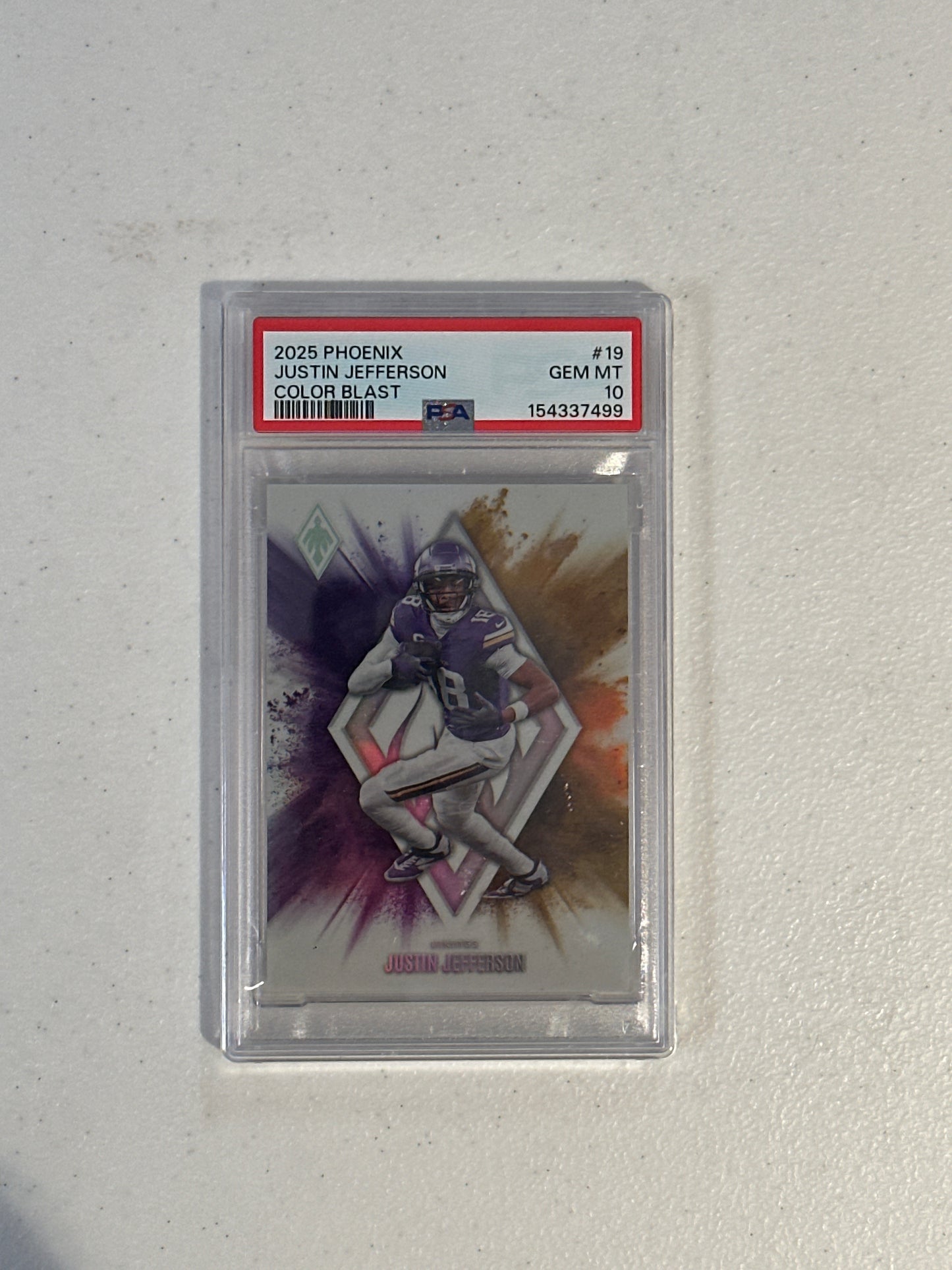 PSA: Football Cards- 2025 Phoenix Justin Jefferson Color Blast PSA 10