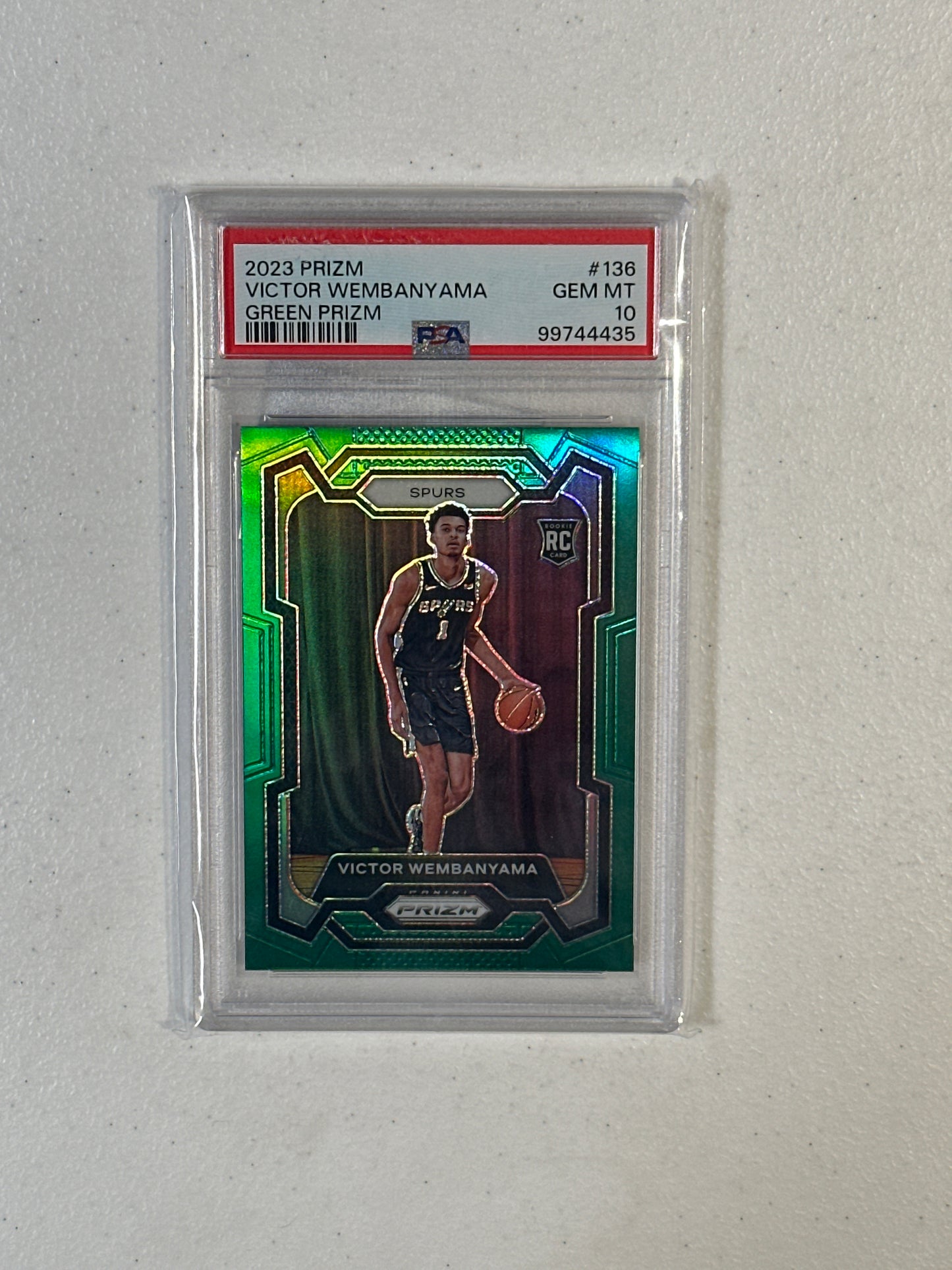 PSA: Basketball Cards- 2023 Prizm Victor Wembanyama Green Prizm PSA 10