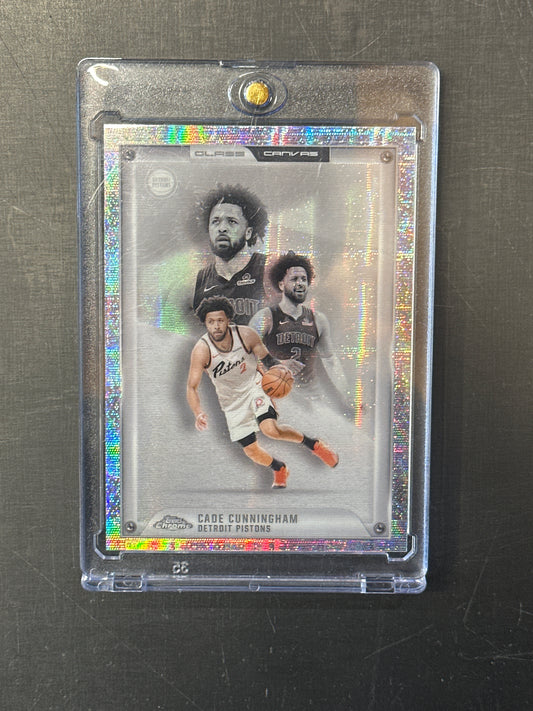 Singles: Basketball Cards- 2025 Topps Chrome Cade Cunningham Glass Canvas
