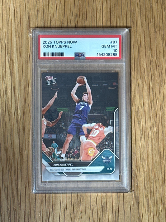 PSA: Basketball Cards- 2025 Topps Now Kon Knueppel PSA 10