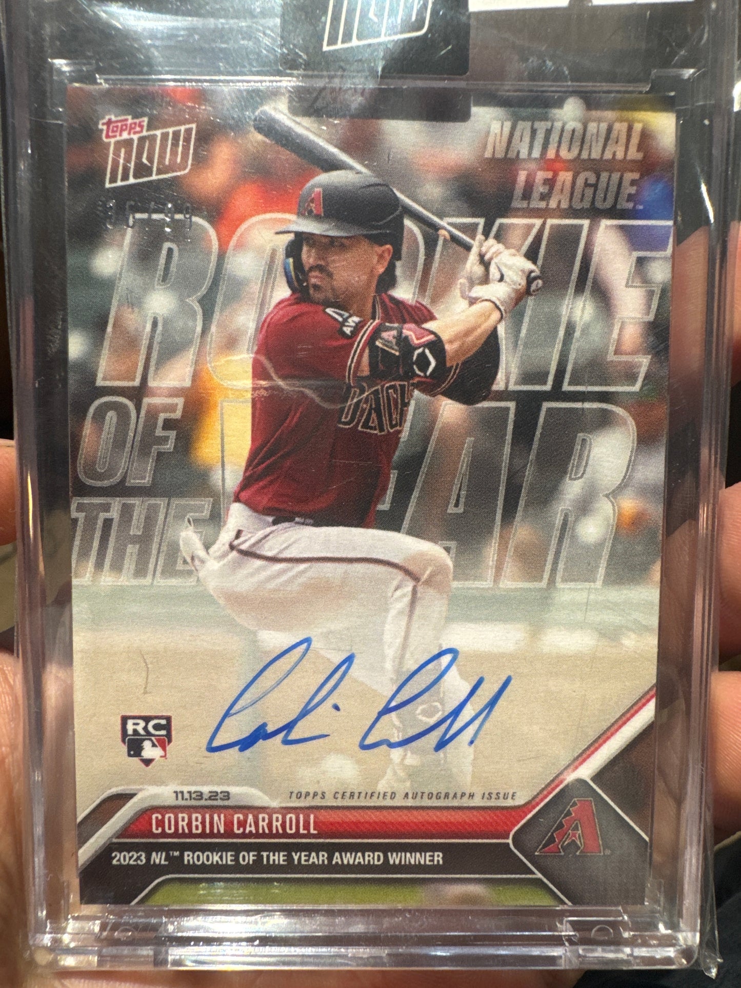 Baseball Singles: 2023 Topps Now Corbin Carroll Blue Wild Card Auto /49
