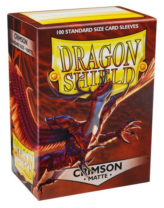 Card Sleeves: Standard- Matte- Crimson Red (100 ct)